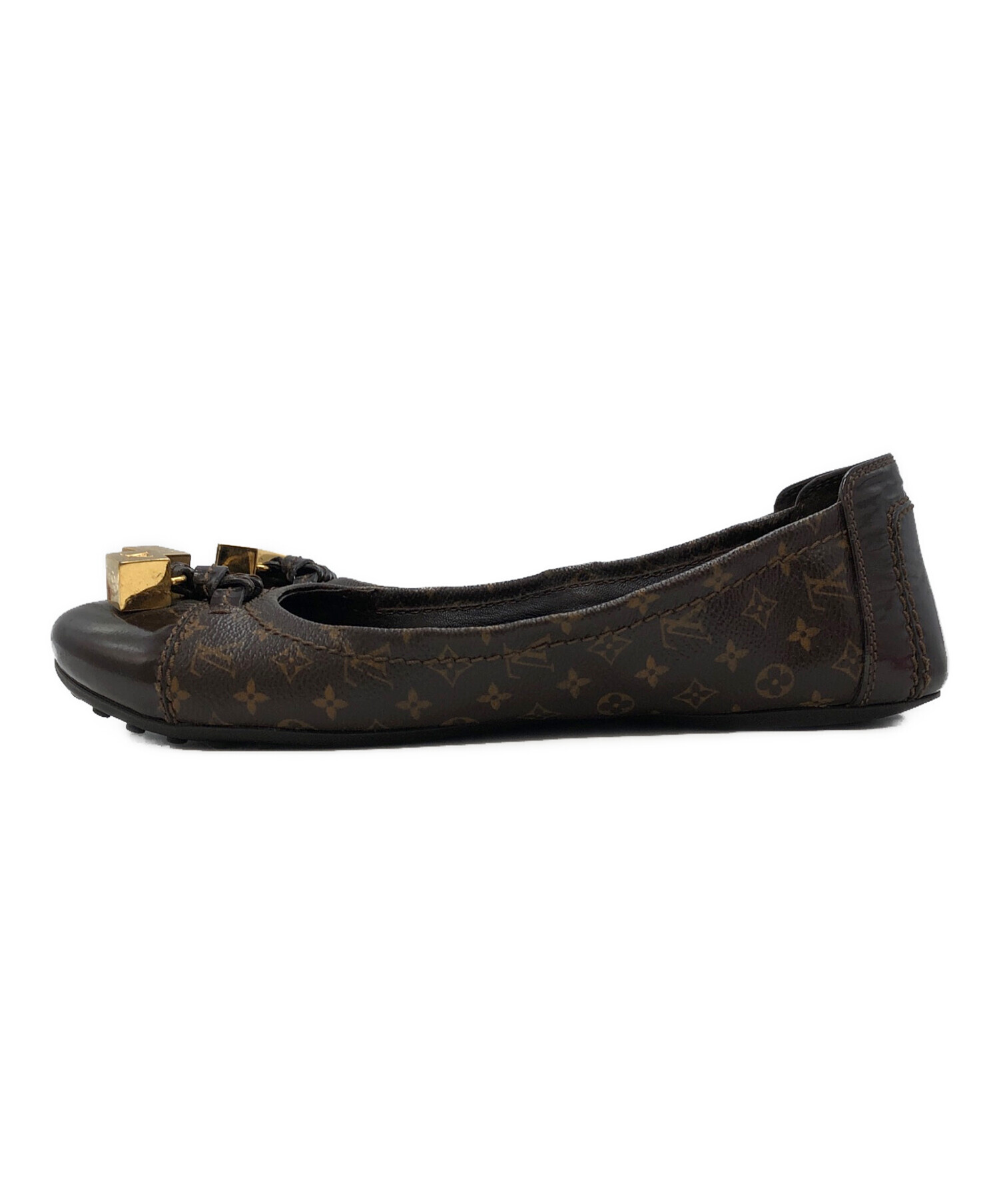 【未使用】Louis Vuitton ルイ・ヴィトン フラットパンプス36 中古・古着通販】LOUIS VUITTON (ルイ ヴィトン) モノグラムフラット
