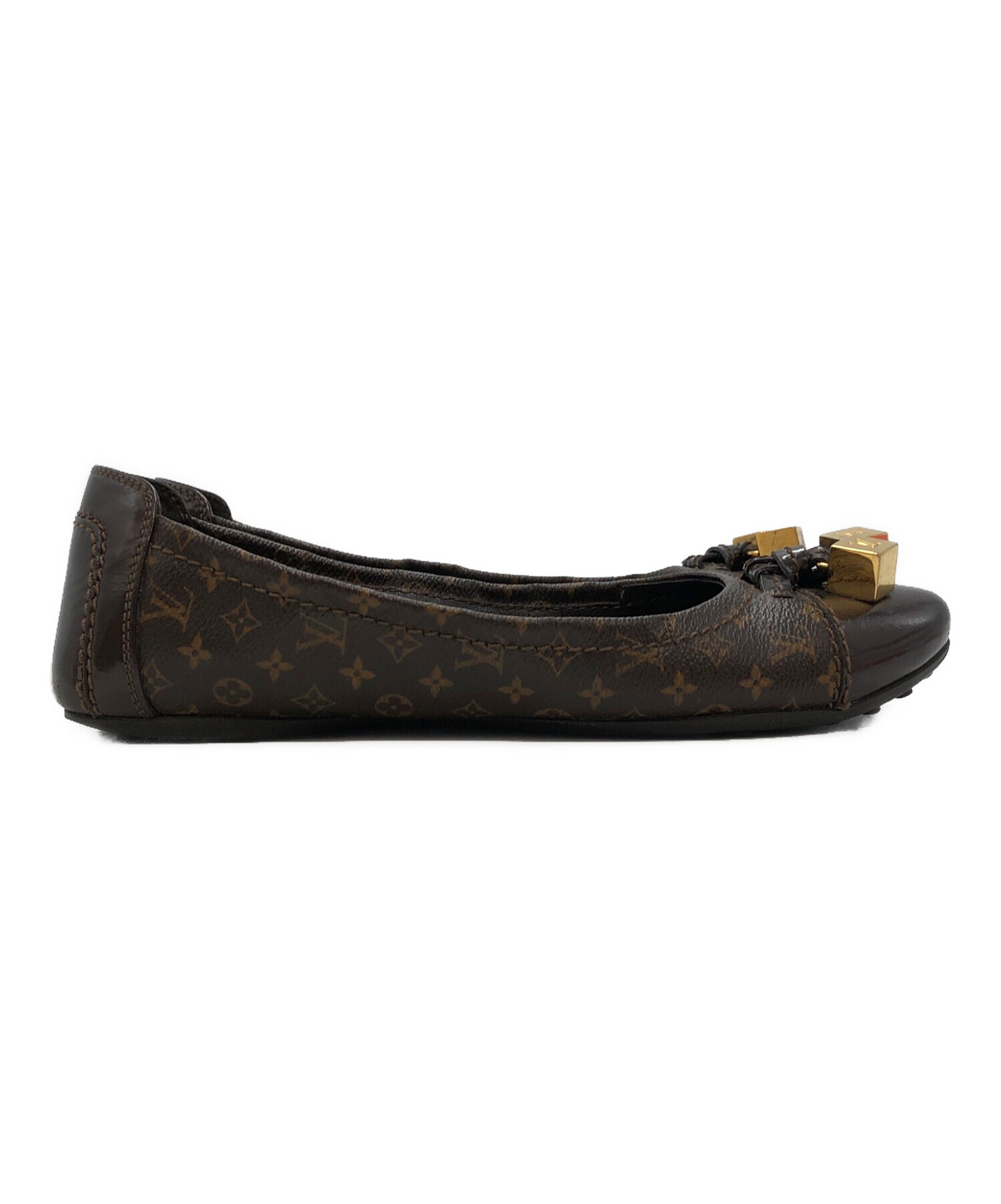 美品 ルイヴィトン フラットパンプス モノグラム リボン　36 1/2 中古・古着通販】LOUIS VUITTON (ルイ ヴィトン) モノグラムフラット