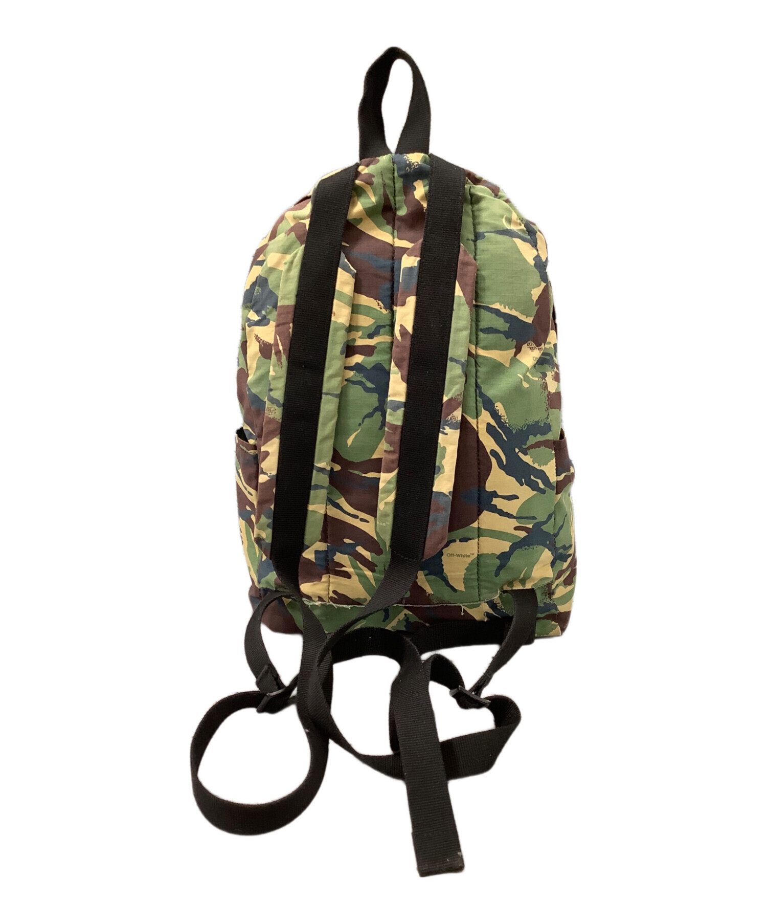 ✨美品 off-white オフホワイト Backpack バックパック カモ 中古・古着通販】OFFWHITE (オフホワイト) リュック グリーン×ブラウン