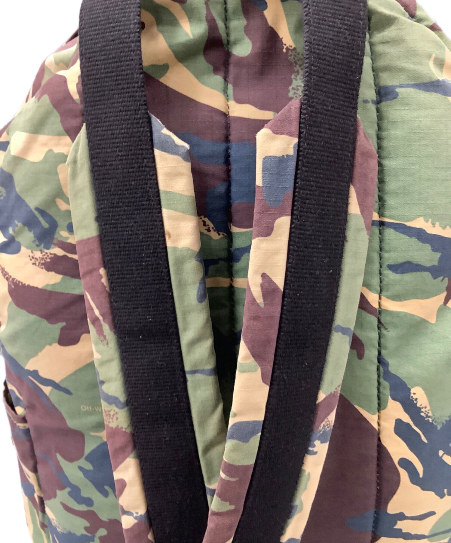 中古・古着通販】OFFWHITE (オフホワイト) リュック グリーン×ブラウン