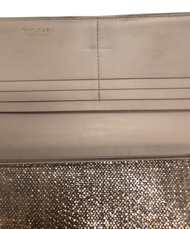 中古・古着通販】BVLGARI (ブルガリ) メタリックパイソン 長財布