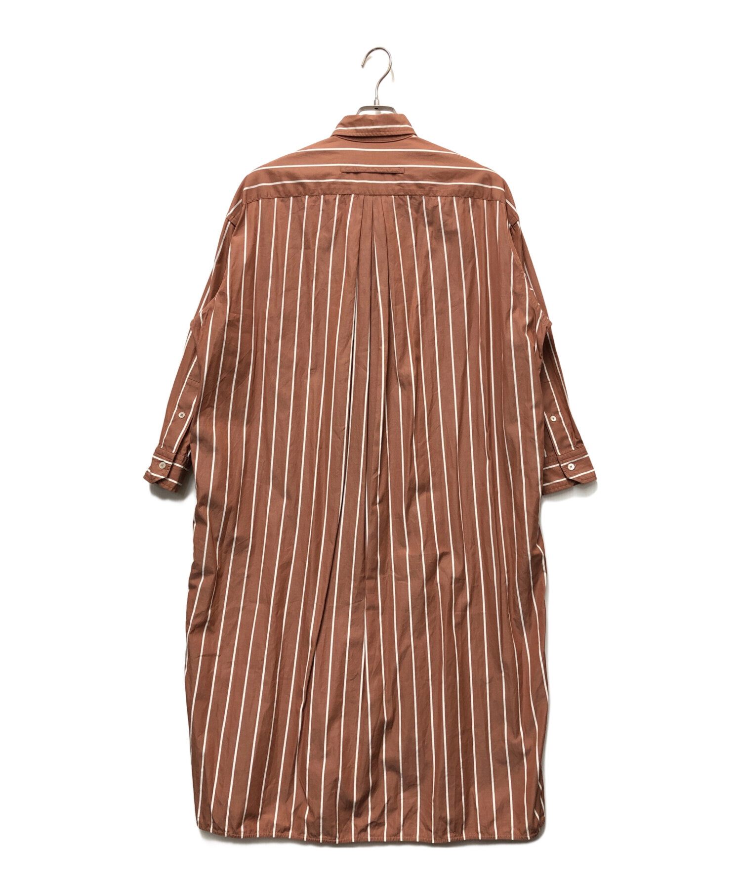中古・古着通販】TICCA (ティッカ) シャツワンピース ブラウン サイズ  