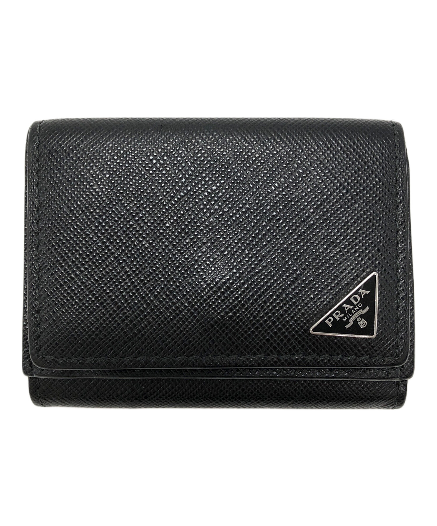 中古・古着通販】PRADA (プラダ) サフィアーノコンパクトウォレット 