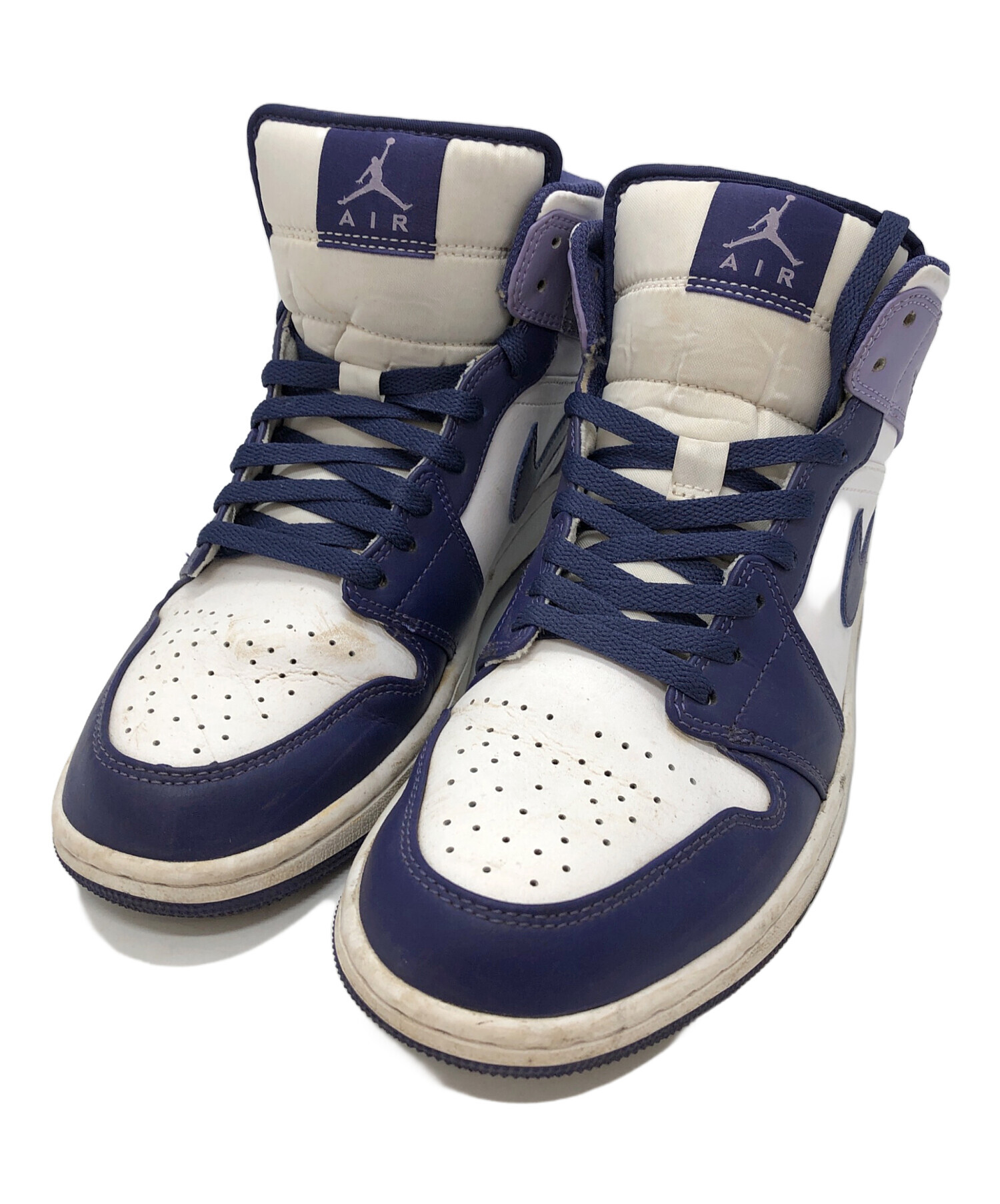 中古・古着通販】NIKE (ナイキ) Air Jordan 1 Mid ホワイト×パープル 