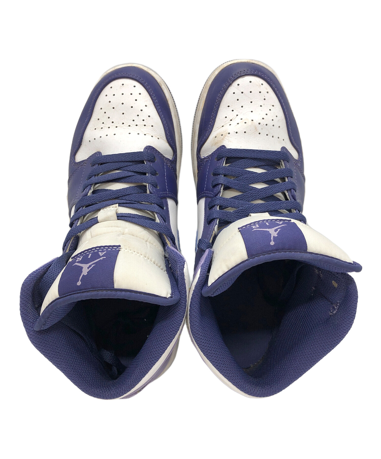 中古・古着通販】NIKE (ナイキ) Air Jordan 1 Mid ホワイト×パープル 