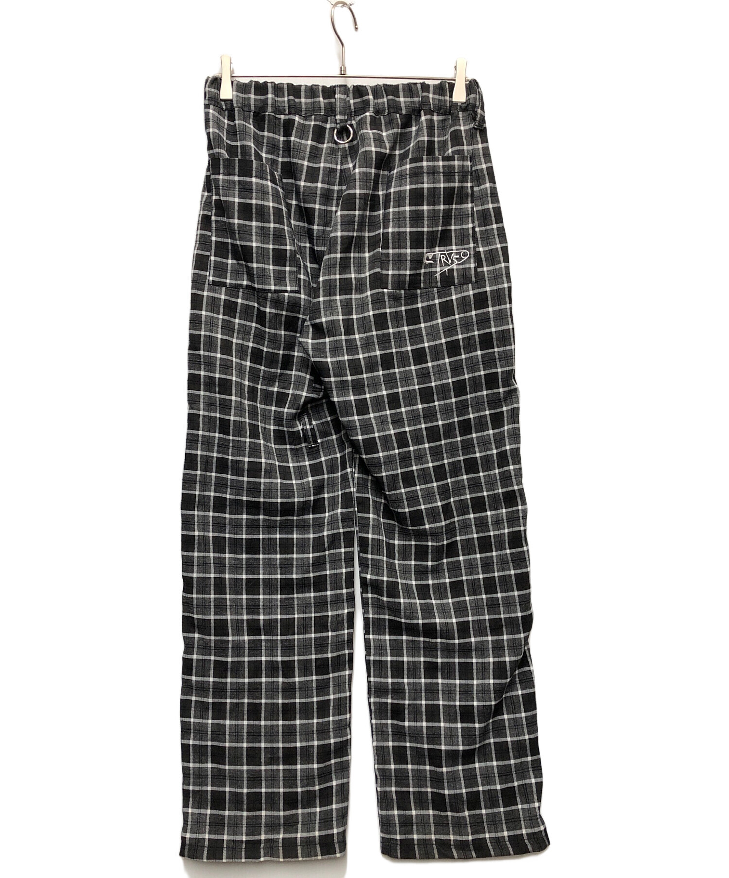TRAVAS TOKYO ボンテージデザインチェックパンツ　ブラック TRAVAS TOKYO ボンテージデザインチェックパンツ ブラック TRAVAS