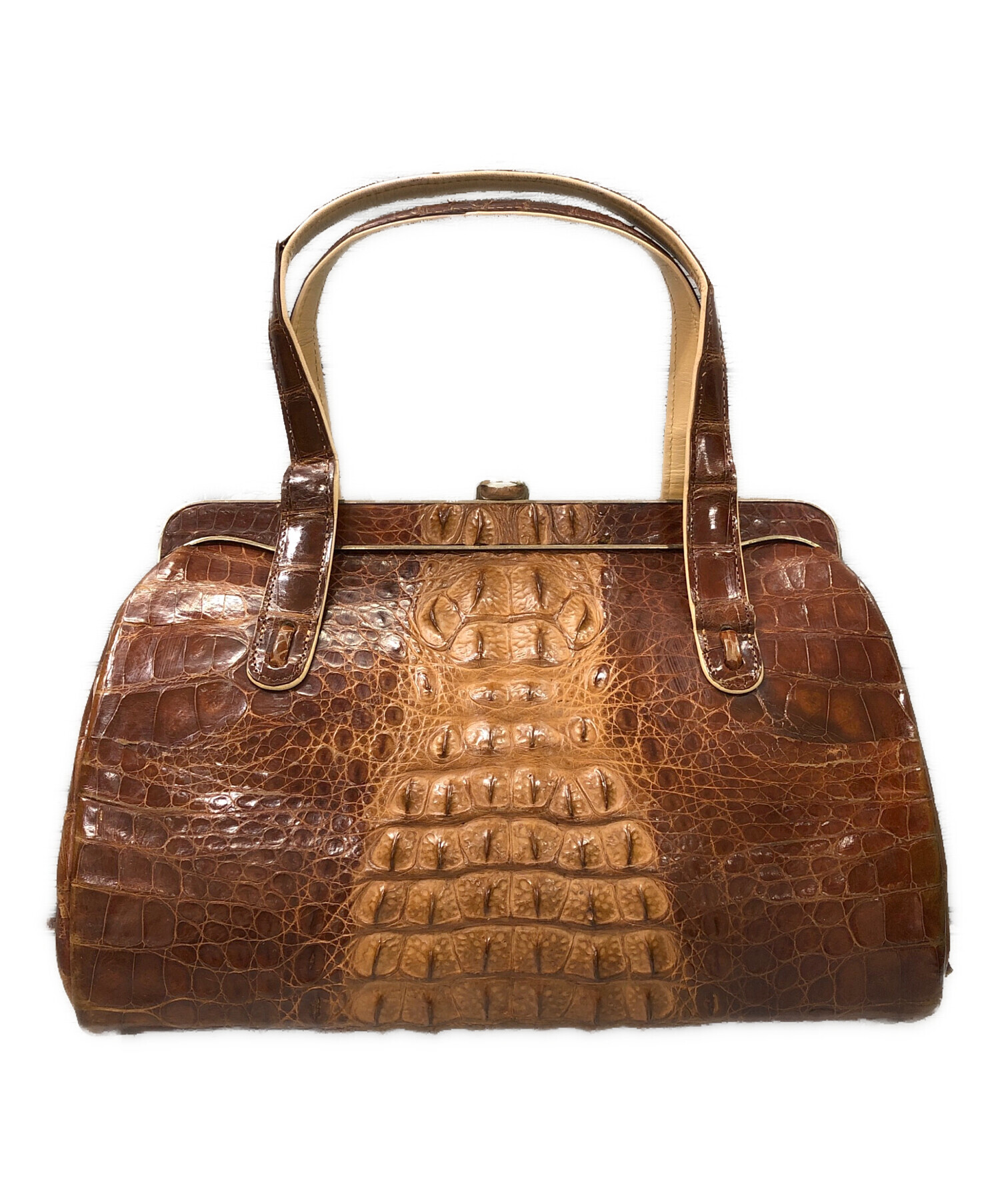 ビンテージ ワニ皮 ハンドバッグ 中古・古着通販】ノーブランド (ノーブランド) ワニ革ハンドバッグ