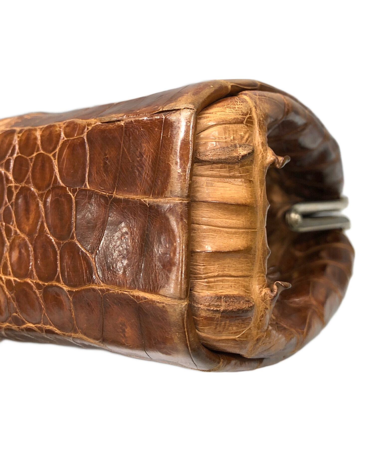 中古・古着通販】ノーブランド (ノーブランド) ワニ革ハンドバッグ