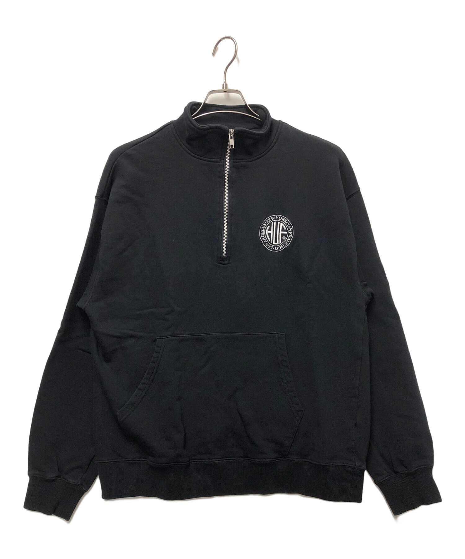 中古・古着通販】HUF (ハフ) サークルロゴハーフジップスウェット 
