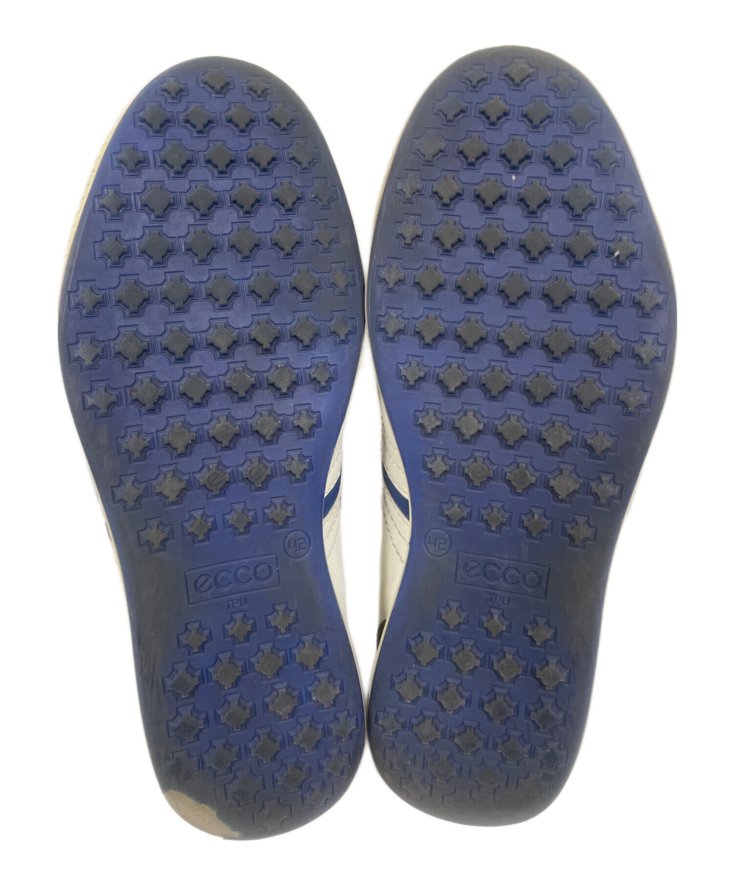 中古・古着通販】ECCO (エコー) ゴルフシューズ アイボリー×ブルー