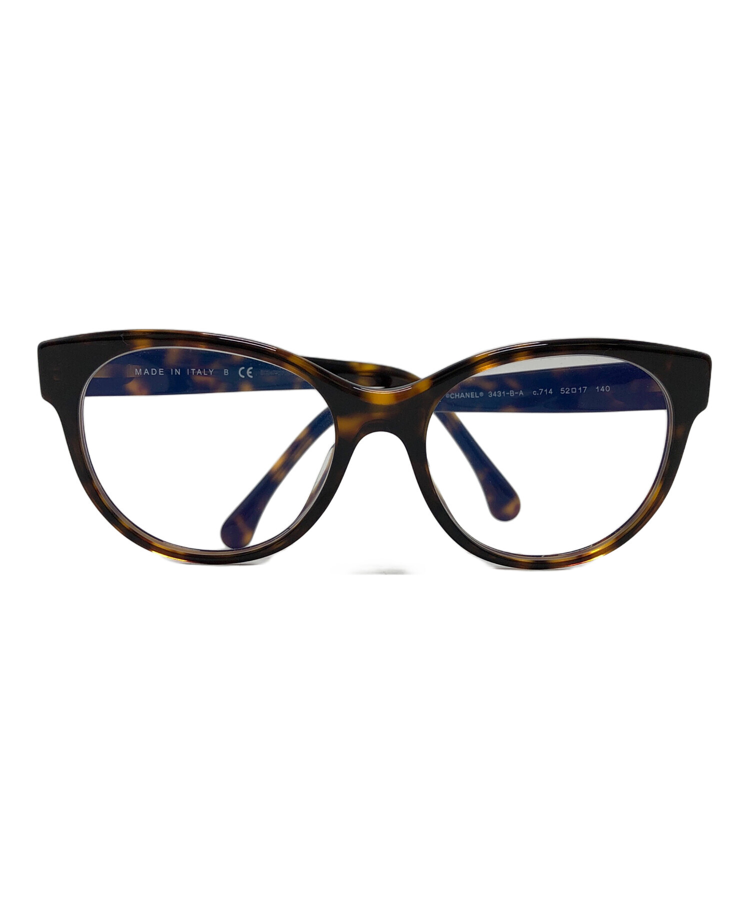CHANEL　伊達メガネ　ブラウン 中古・古着通販】CHANEL (シャネル) 伊達眼鏡 ブラウン サイズ:不明