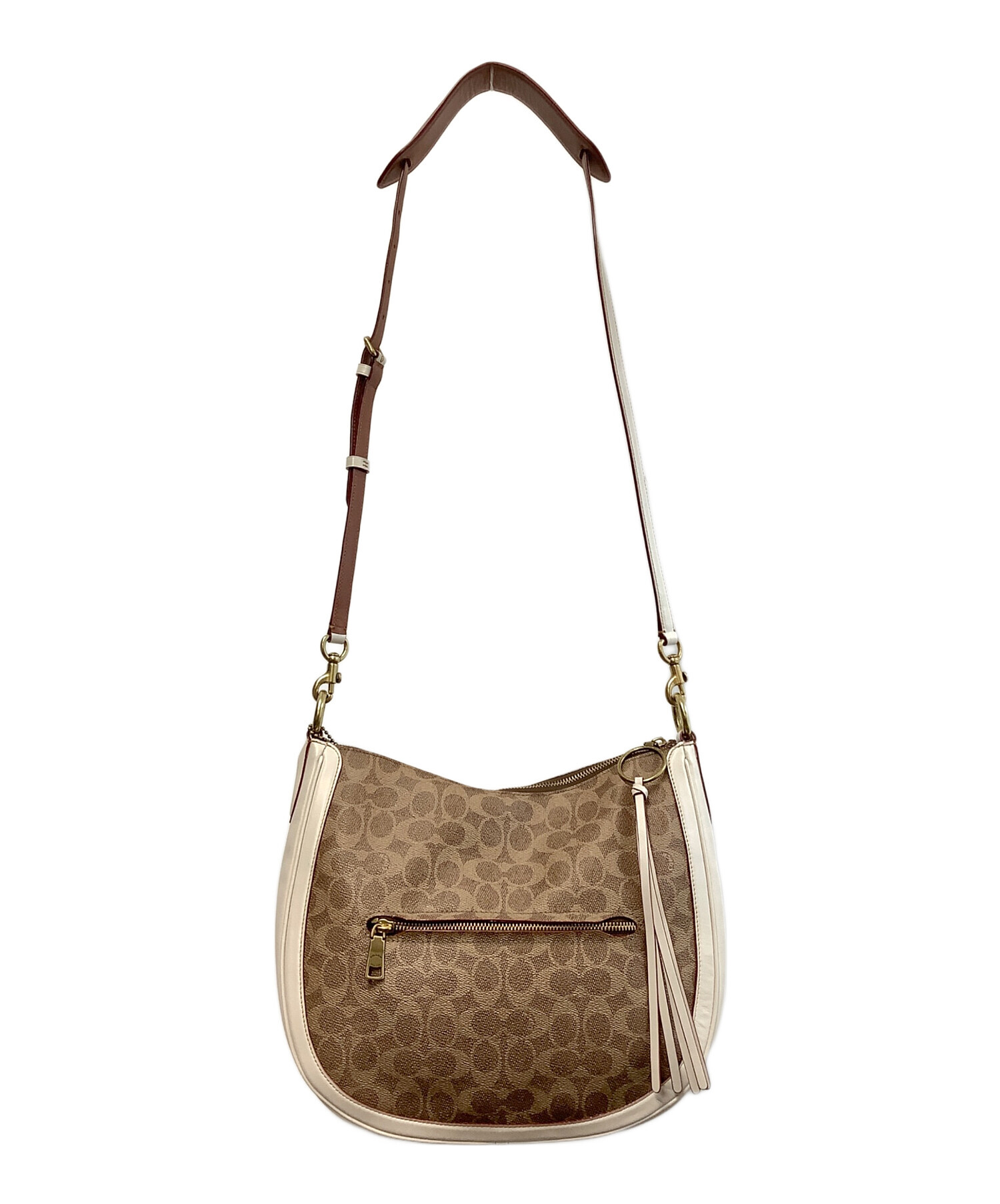 COACH コーチ ショルダーバッグ ホーボー シグネチャー ターンロック