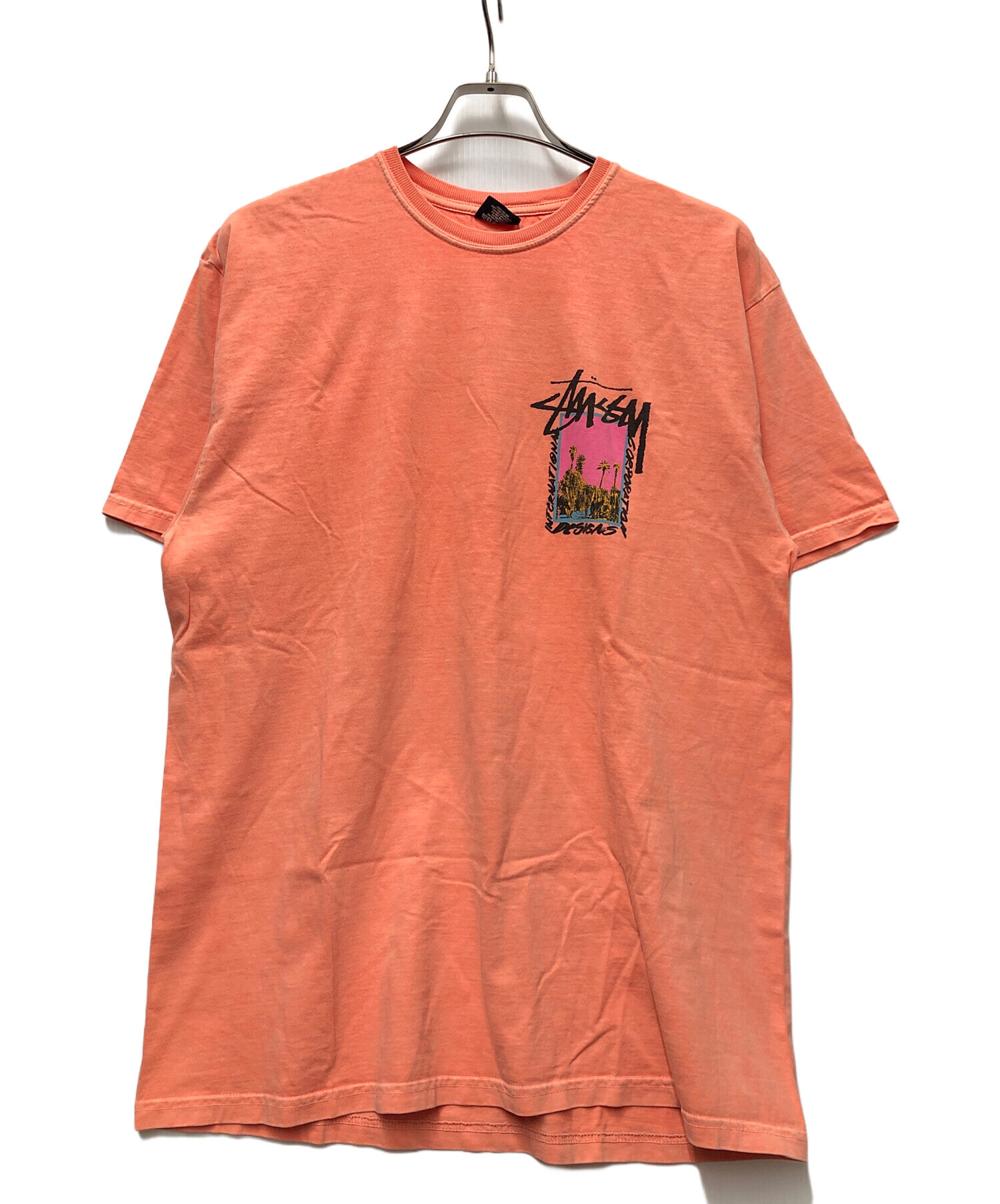 STUSSY ピンク 半袖シャツ Lサイズ Stussy ピンク 半袖シャツ Lサイズ