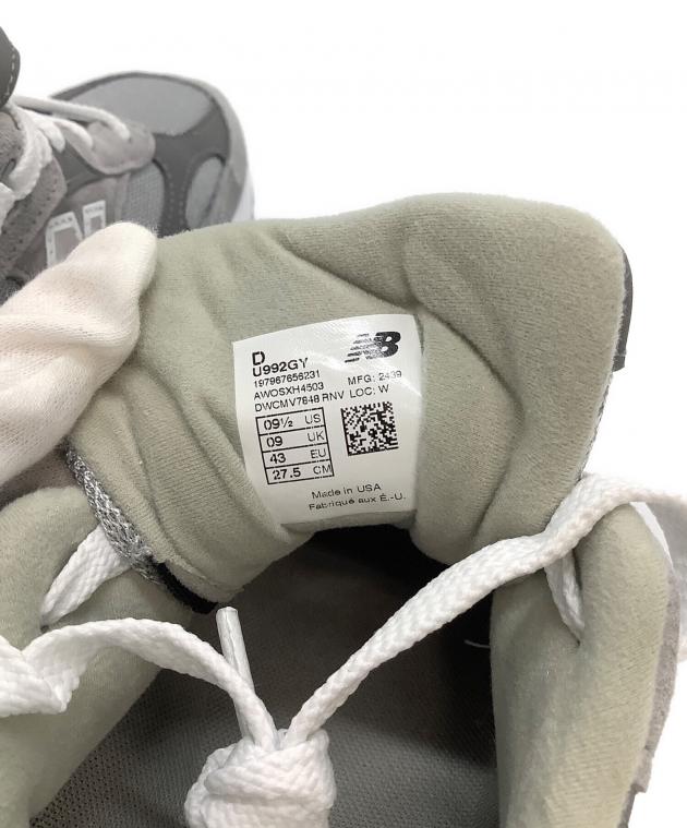 中古・古着通販】NEW BALANCE (ニューバランス) 992 グレー×ホワイト