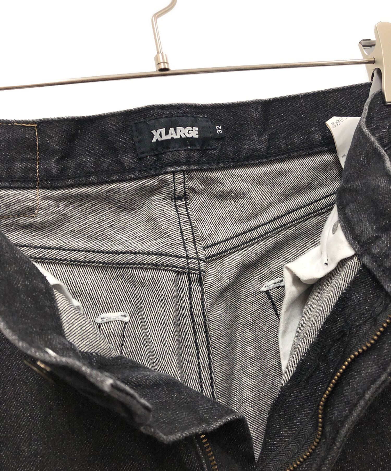 中古・古着通販】X-LARGE (エクストララージ) デニムパンツ ブラック