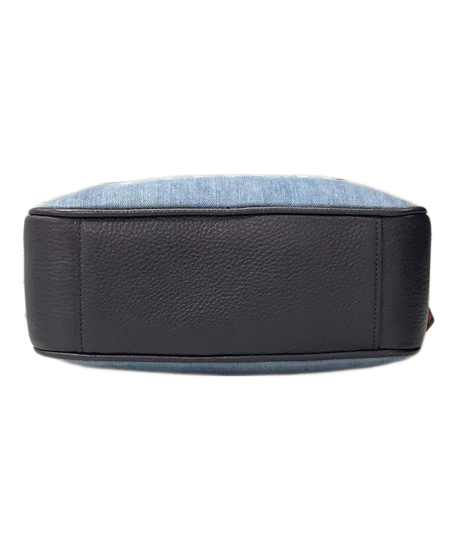 中古・古着通販】COACH (コーチ) デニムショルダーバッグ ブルー 