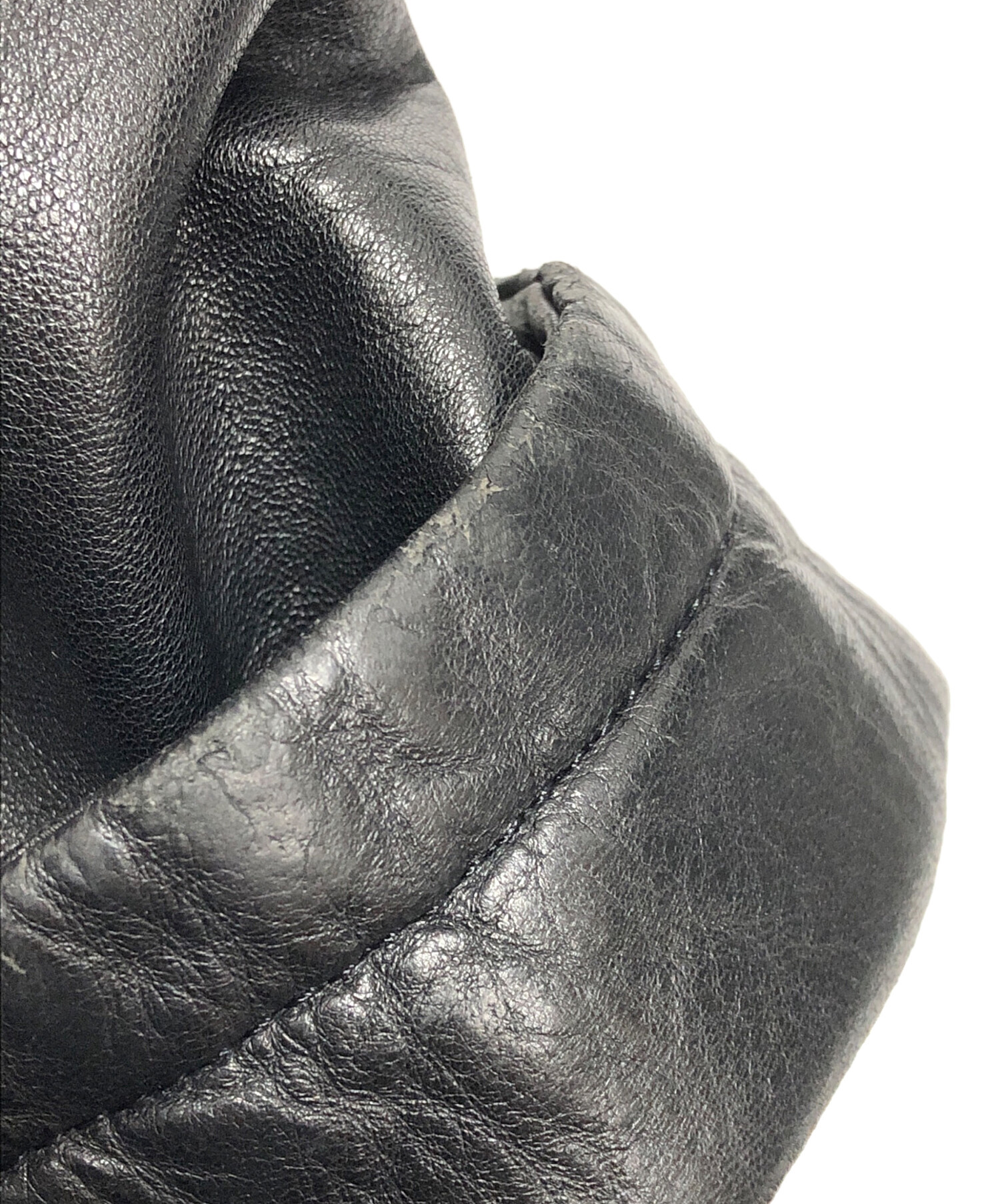 中古・古着通販】LANVIN (ランバン) ラムレザージャケット ブラック