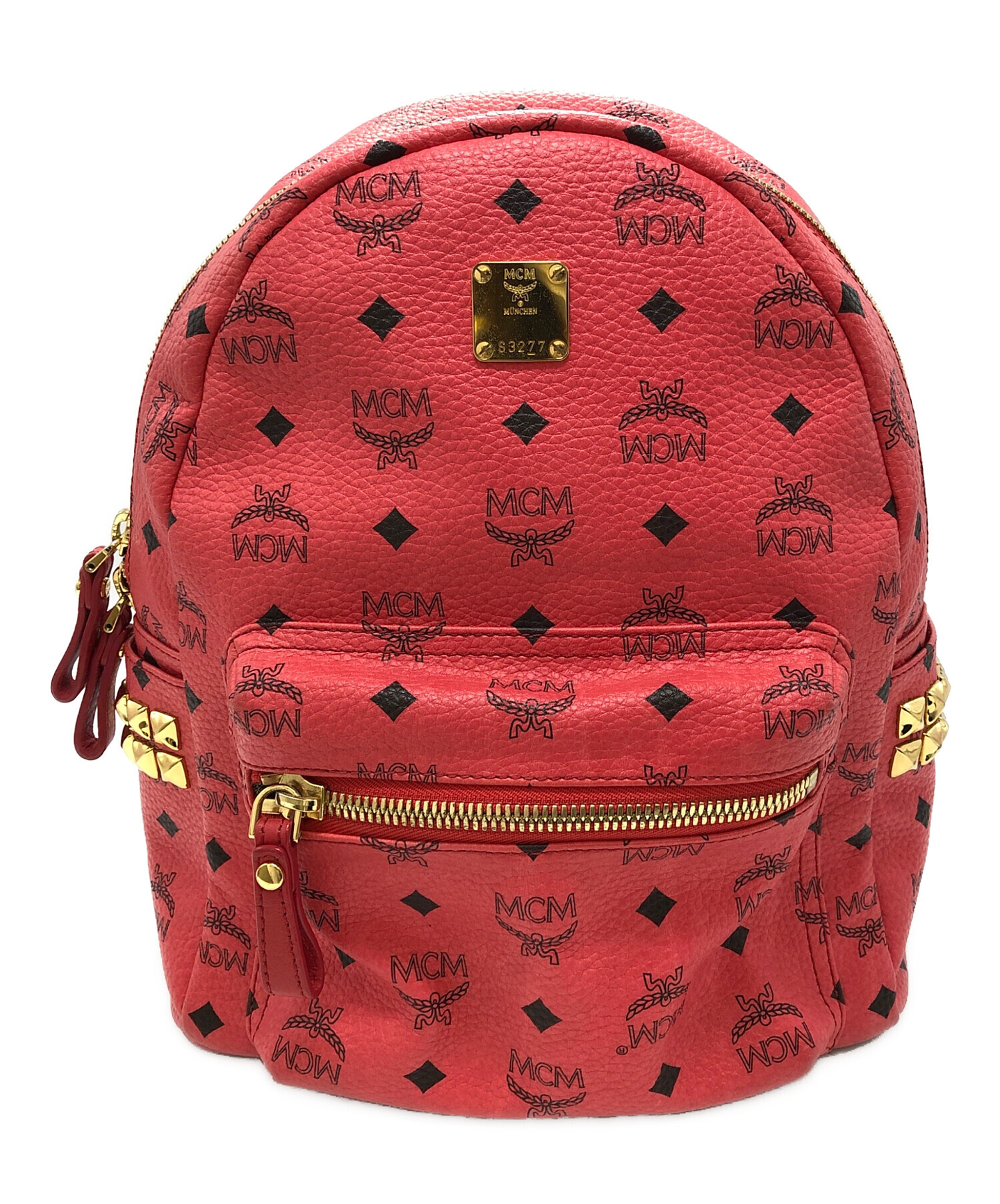 MCM ピンク　スタッズ　リュック　訳あり エムシーエム] MCM エムシーエム ヴィセトス バックパックミニ