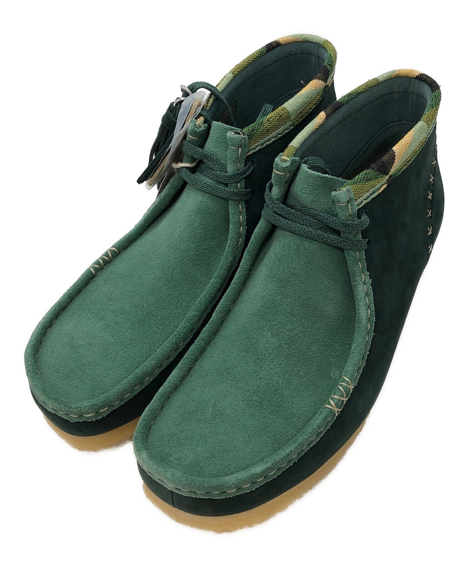 中古・古着通販】CLARKS (クラークス) ワラビーブーツ グリーン サイズ