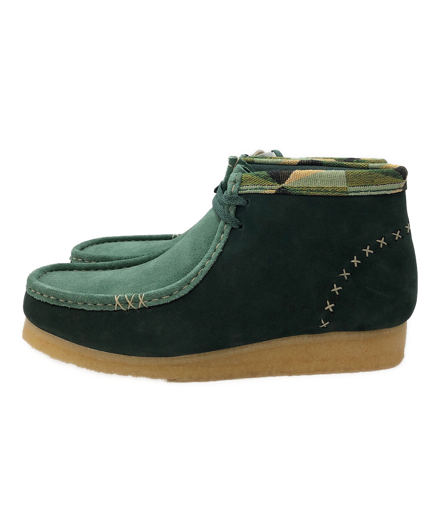中古・古着通販】CLARKS (クラークス) ワラビーブーツ グリーン サイズ