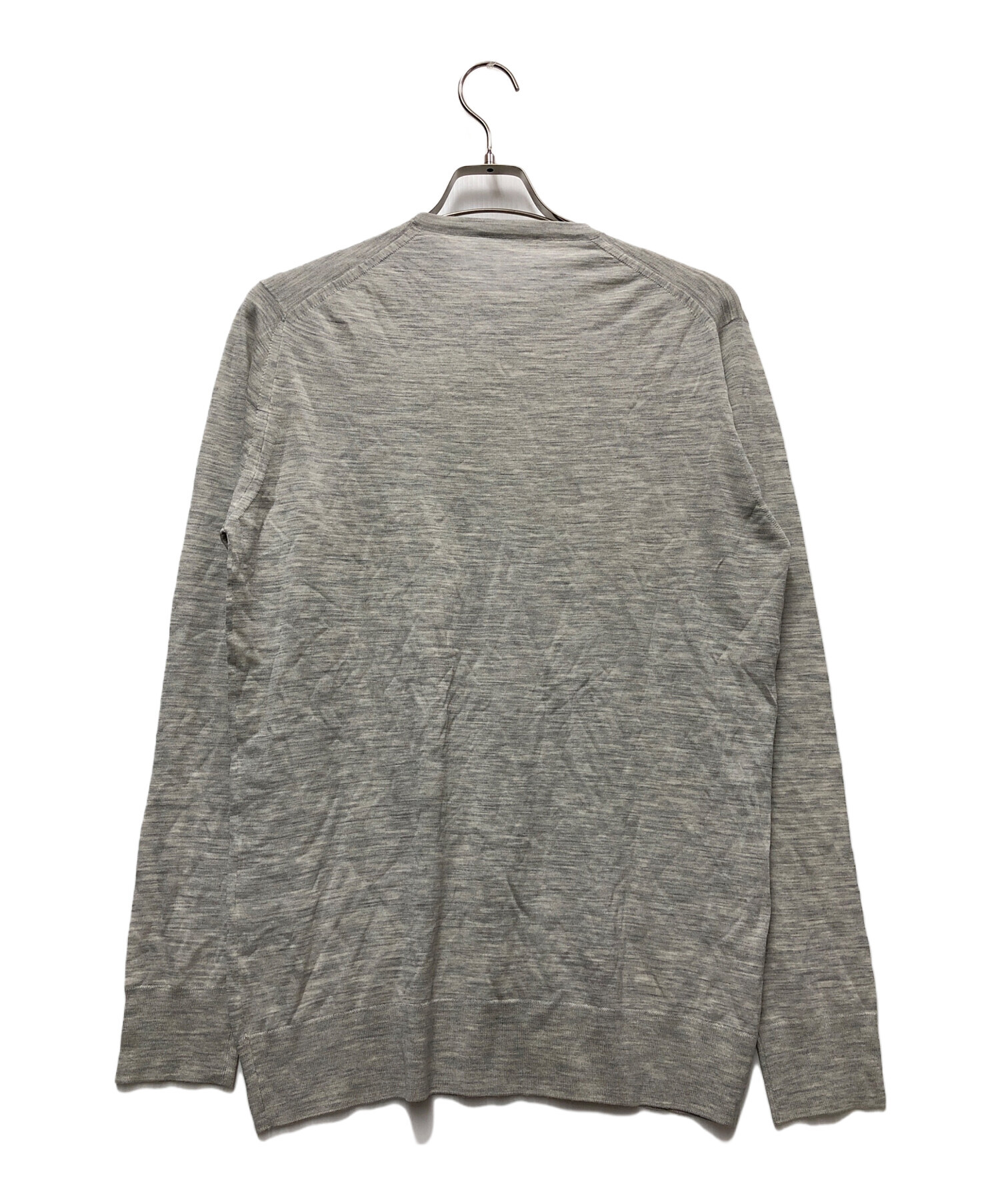 中古・古着通販】PRADA (プラダ) 薄手ニット ライトグレー サイズ:50 