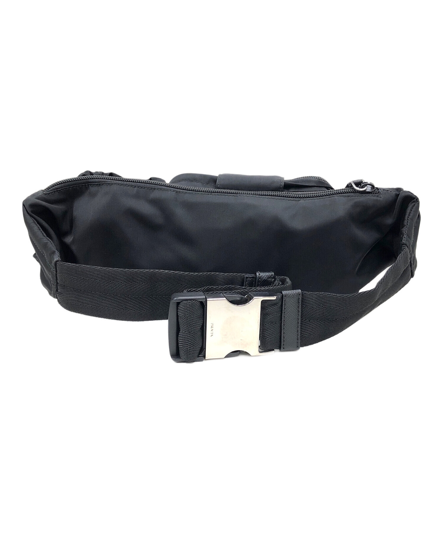 【未使用品】プラダ ナイロン ウエストバッグ 中古・古着通販】PRADA (プラダ) ナイロンウエストバッグ ブラック