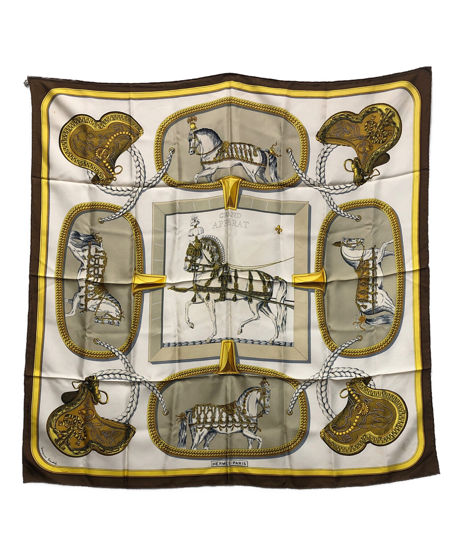 新品・未使用 エルメス スカーフ カレ90 グラン・アパラ 盛装の馬 楽天市場】エルメス カレ90 スカーフ グランアパラ 盛装の馬