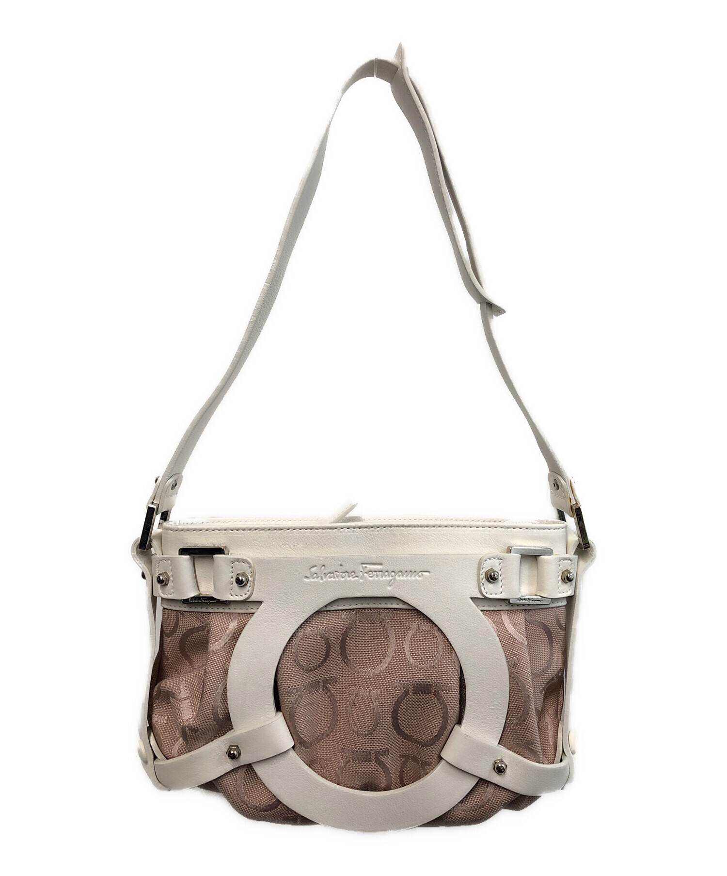 Salvatore Ferragamo ショルダーバッグ  ピンク 【古着】【中古】【送料無料】 Used] Salvatore Ferragamo Shoulder Bag Handbag 2way Bag Leather