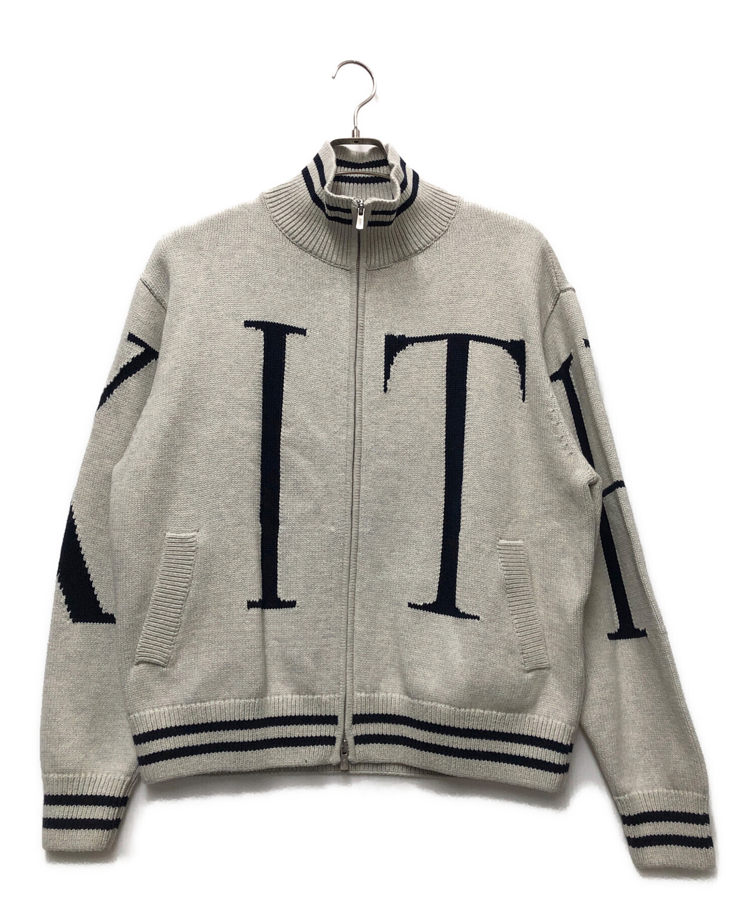中古・古着通販】KITH (キス) ジップニット グレー×ネイビー サイズ:S