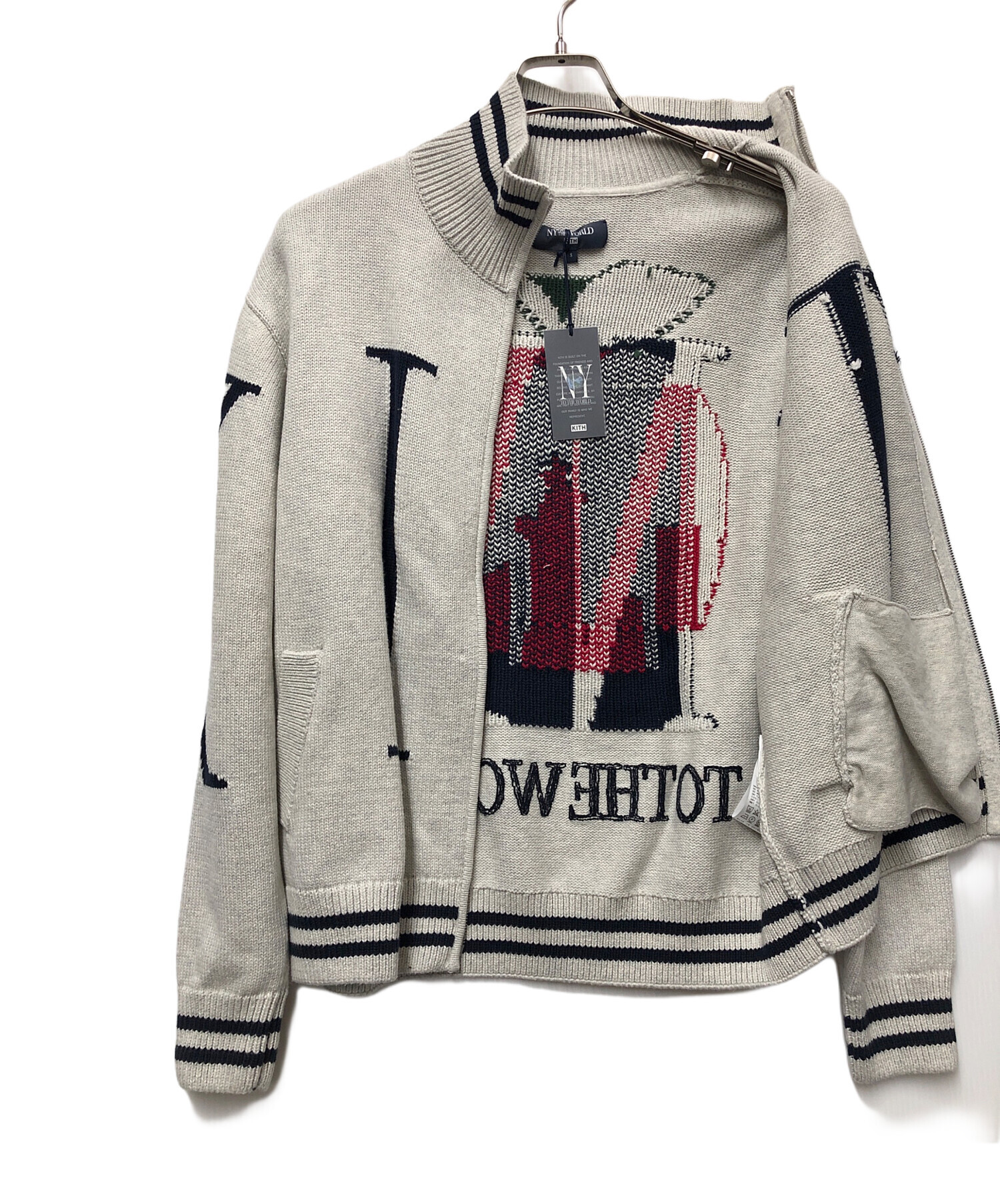 中古・古着通販】KITH (キス) ジップニット グレー×ネイビー サイズ:S