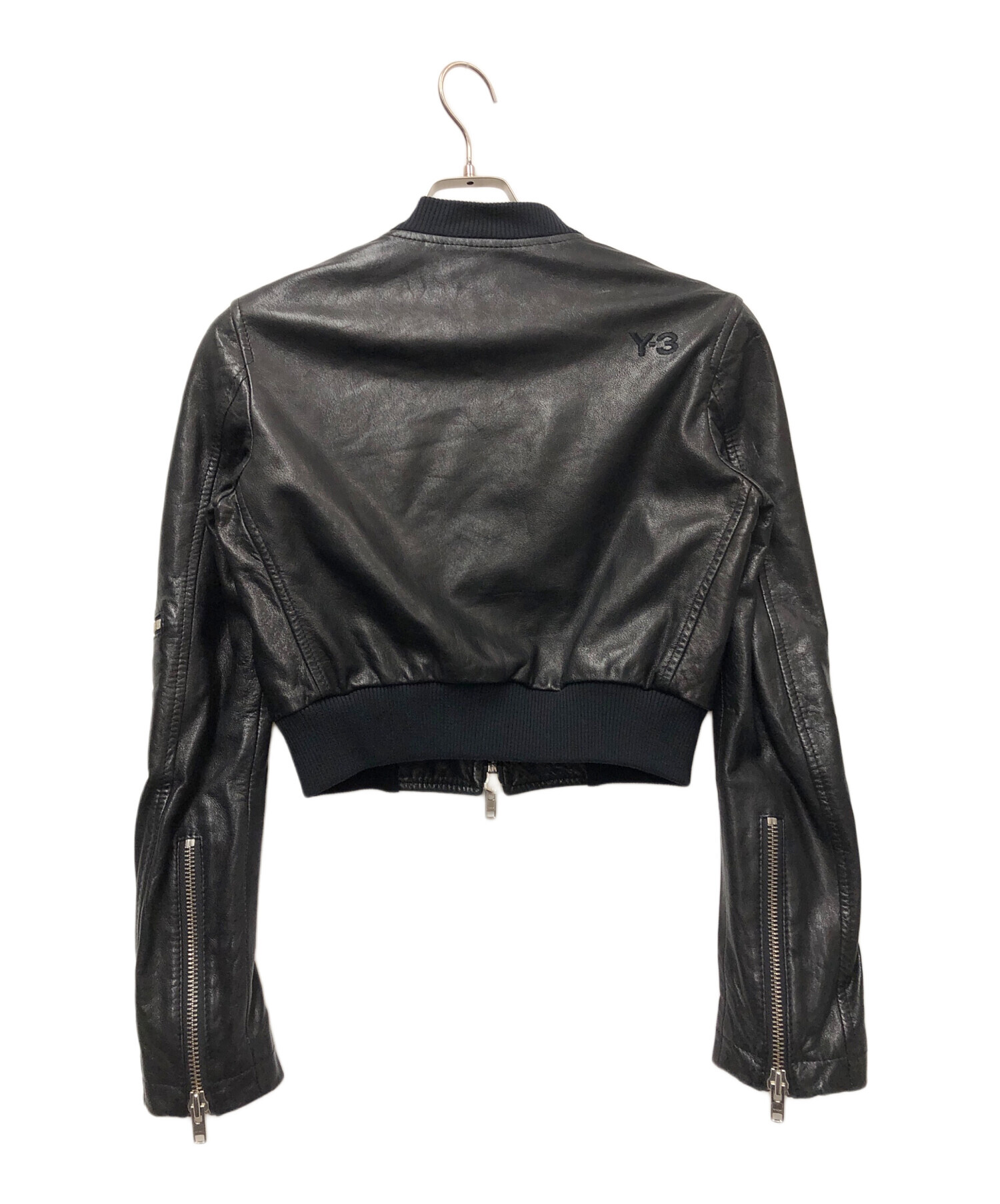 Y-3 シングル ライダース レザー M 中古・古着通販】Y-3 (ワイスリー) シングルライダースジャケット