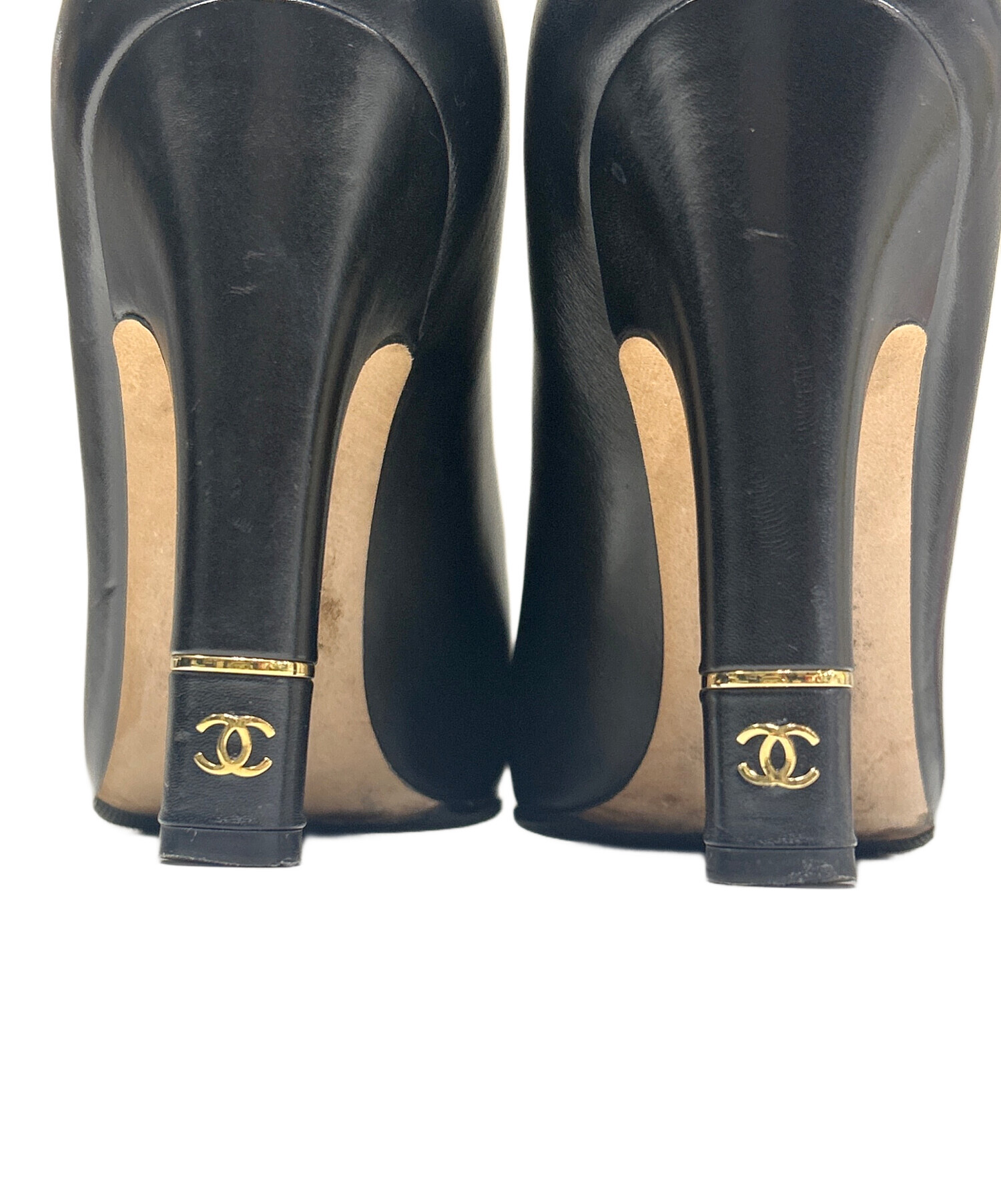 中古・古着通販】CHANEL (シャネル) ヒールパンプス ブラック サイズ