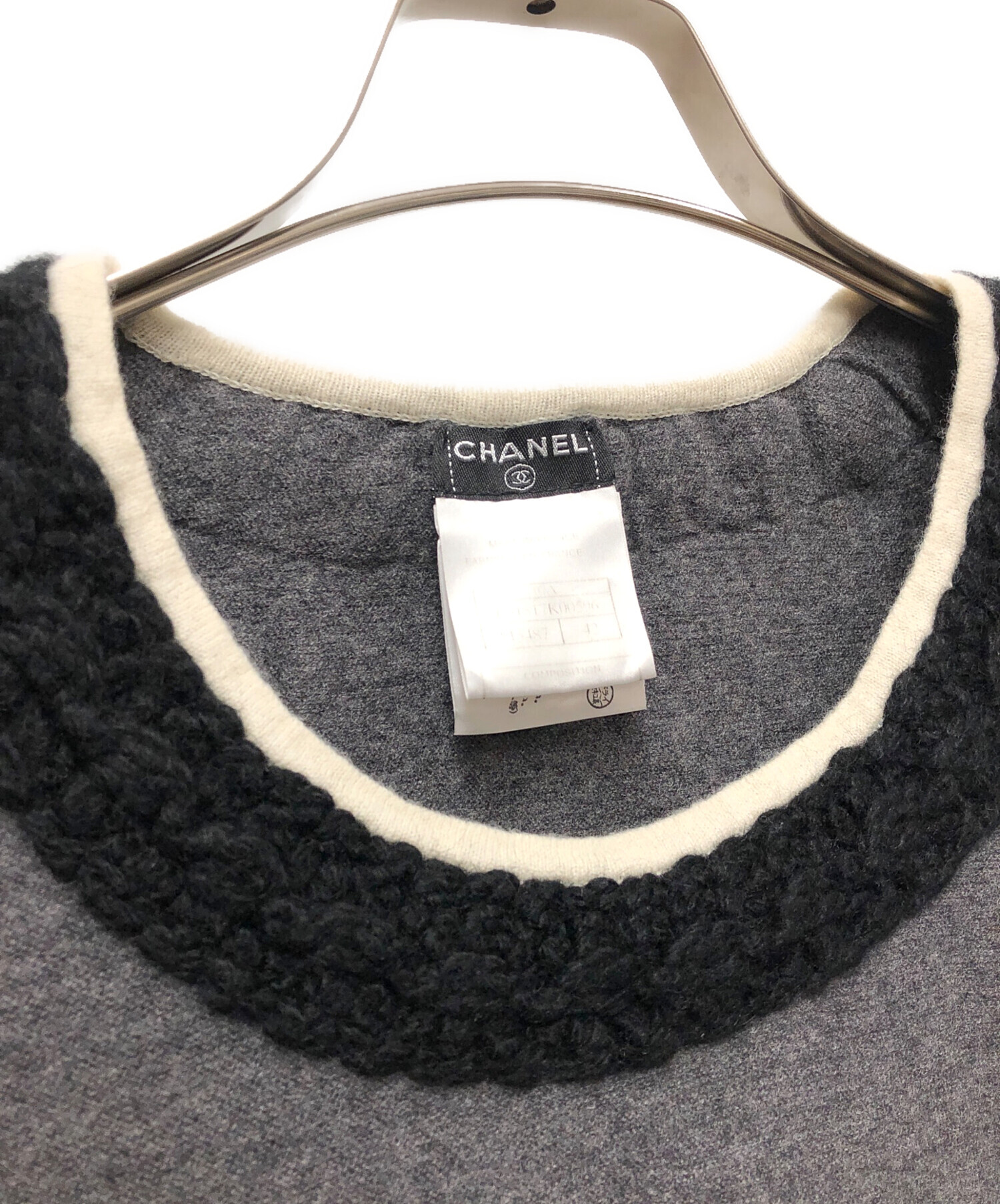 シャネルCHANEL　ヴィンテージニット 中古・古着通販】CHANEL (シャネル) 厚手ニット グレー サイズ