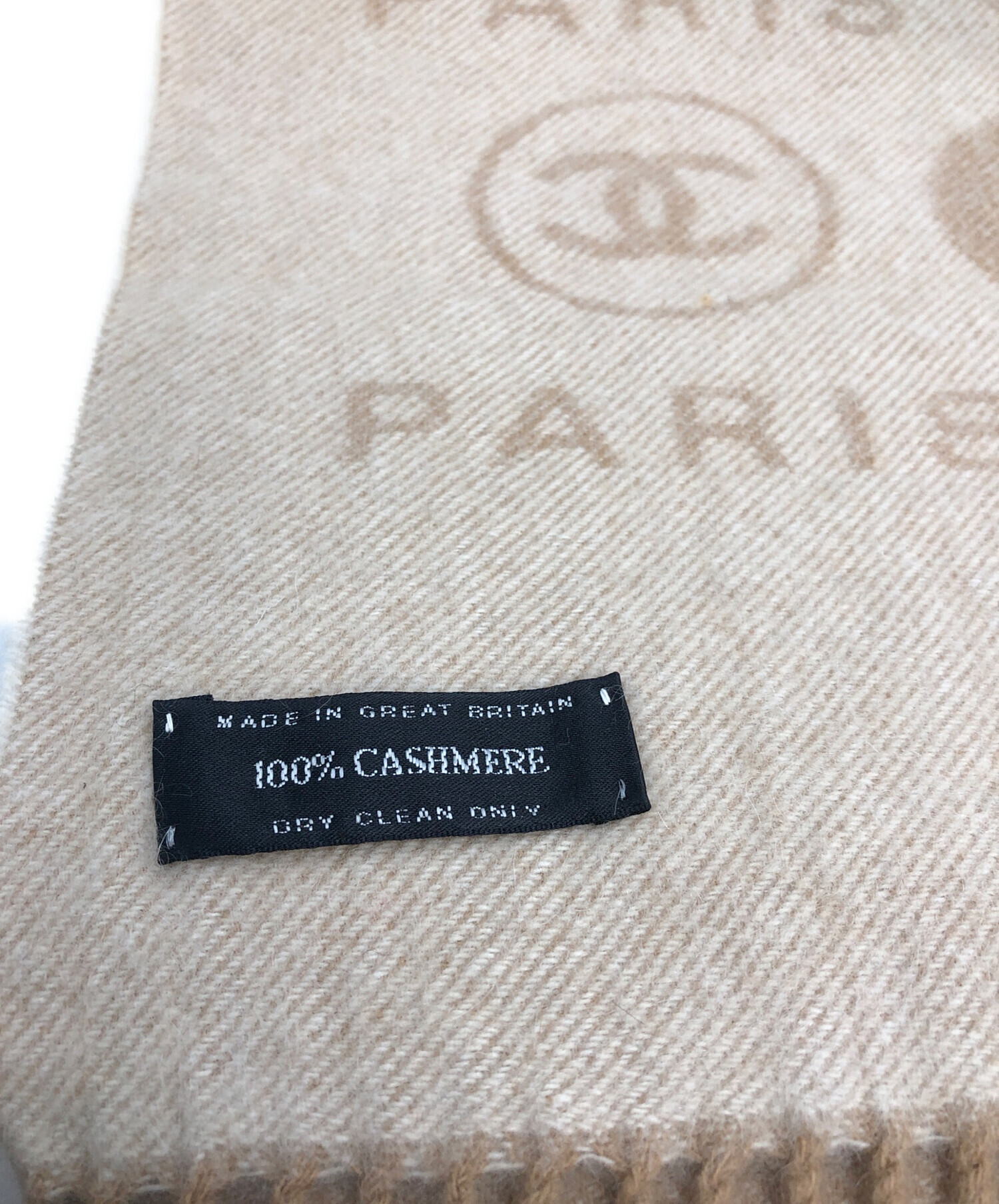 中古・古着通販】CHANEL (シャネル) カシミヤストール ベージュ