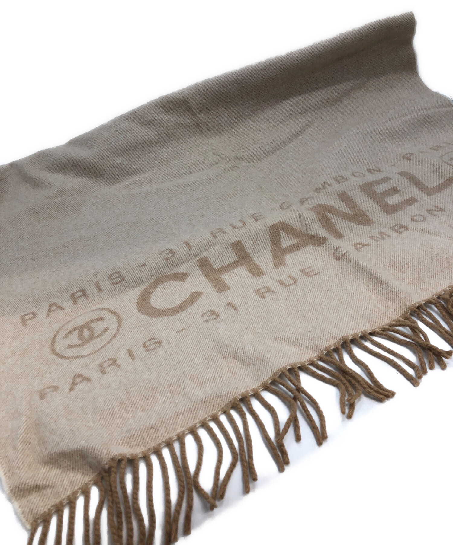 中古・古着通販】CHANEL (シャネル) カシミヤストール ベージュ
