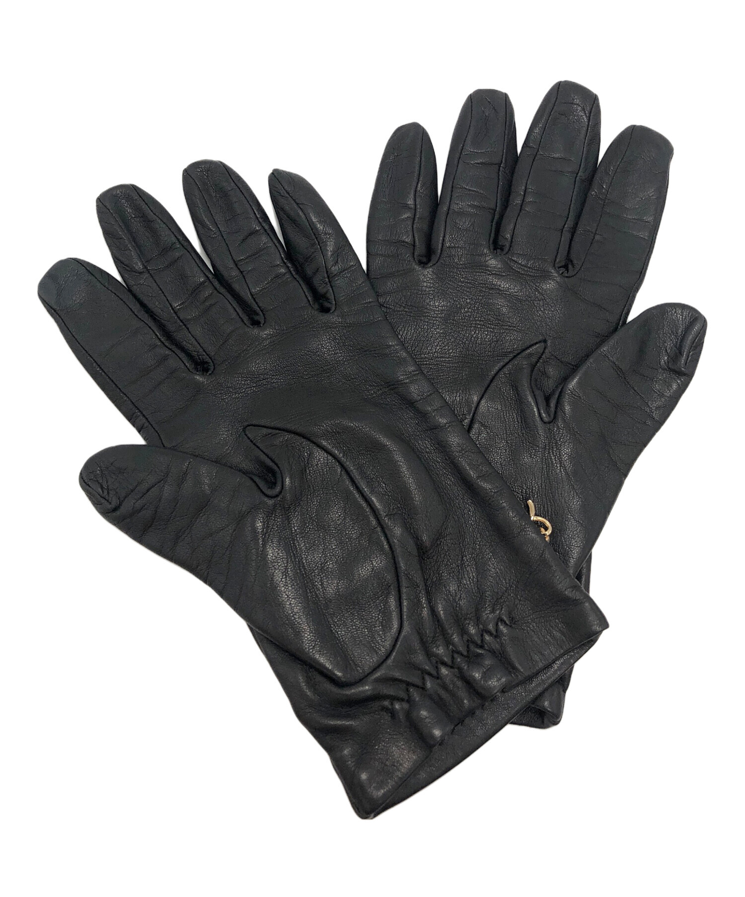 中古・古着通販】CHANEL (シャネル) デカココマーク レザーグローブ