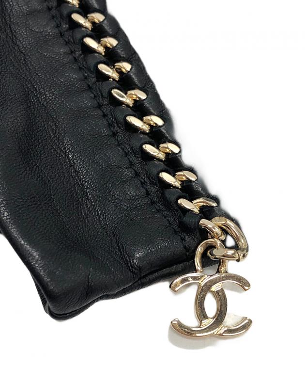 中古・古着通販】CHANEL (シャネル) デカココマーク レザーグローブ