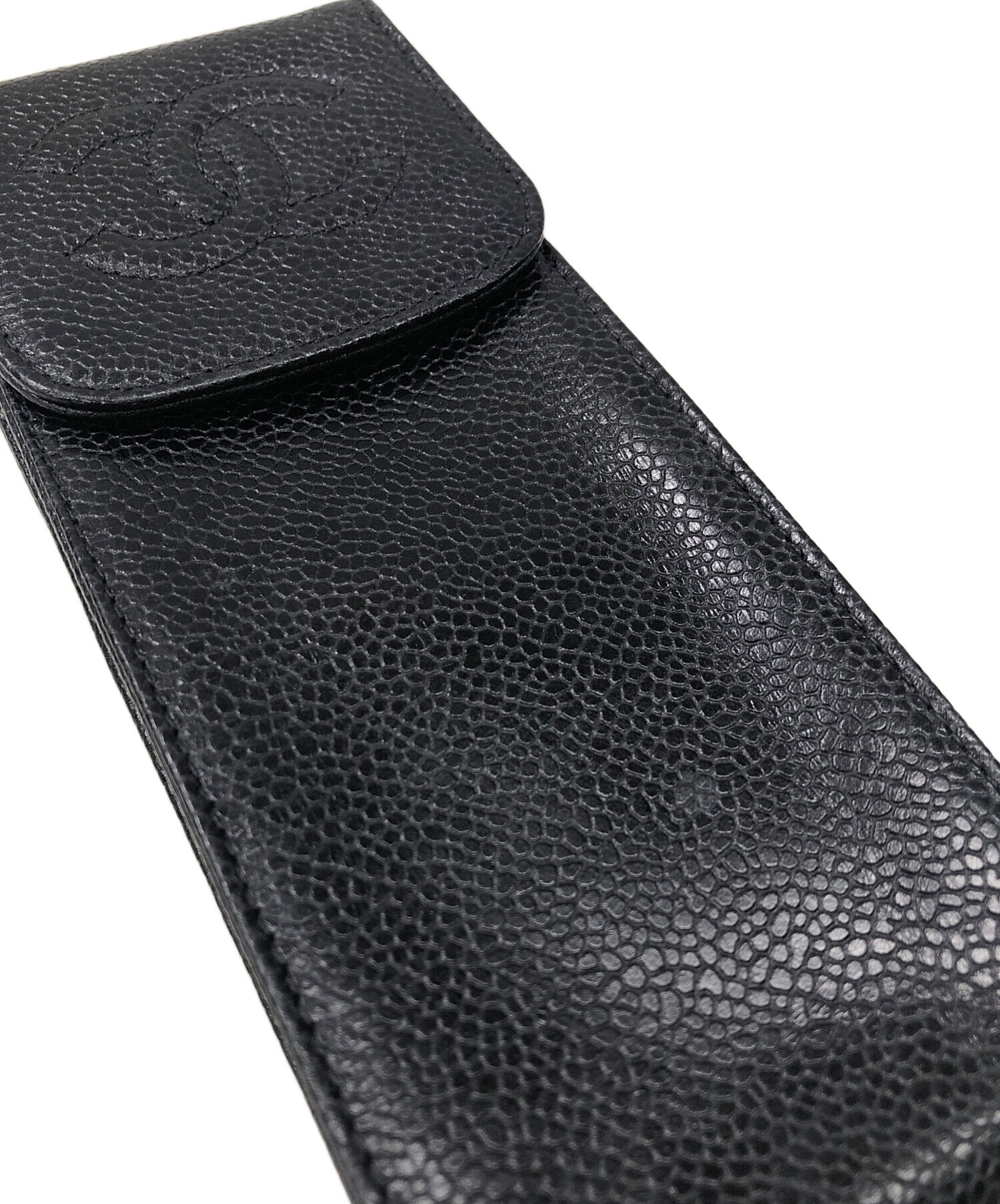 中古・古着通販】CHANEL (シャネル) キャビアスキンメガネケース