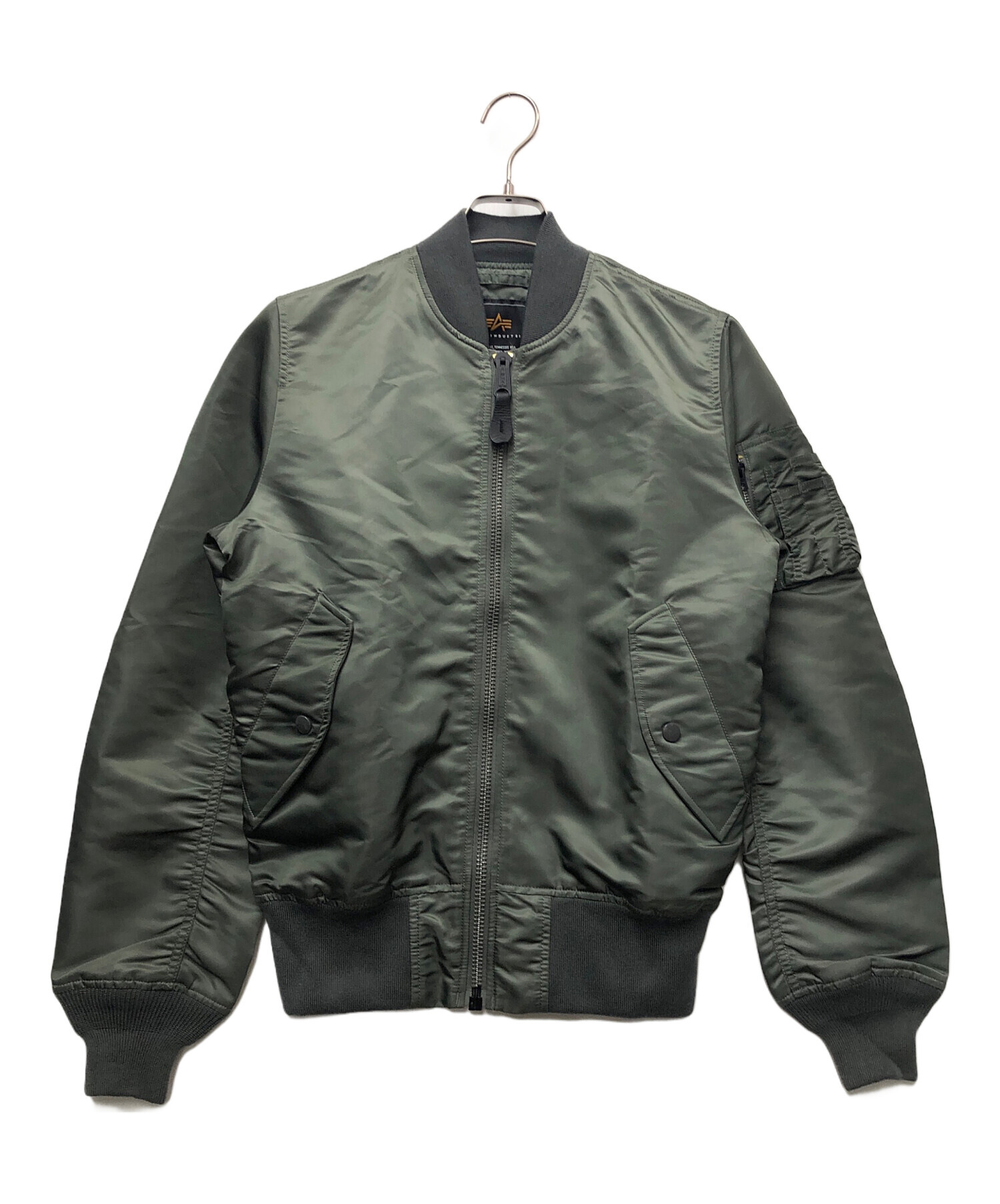 ALPHA MA-1ジャケット Mサイズ オリーブ JAPAN SPIKE MA-1・アルファ