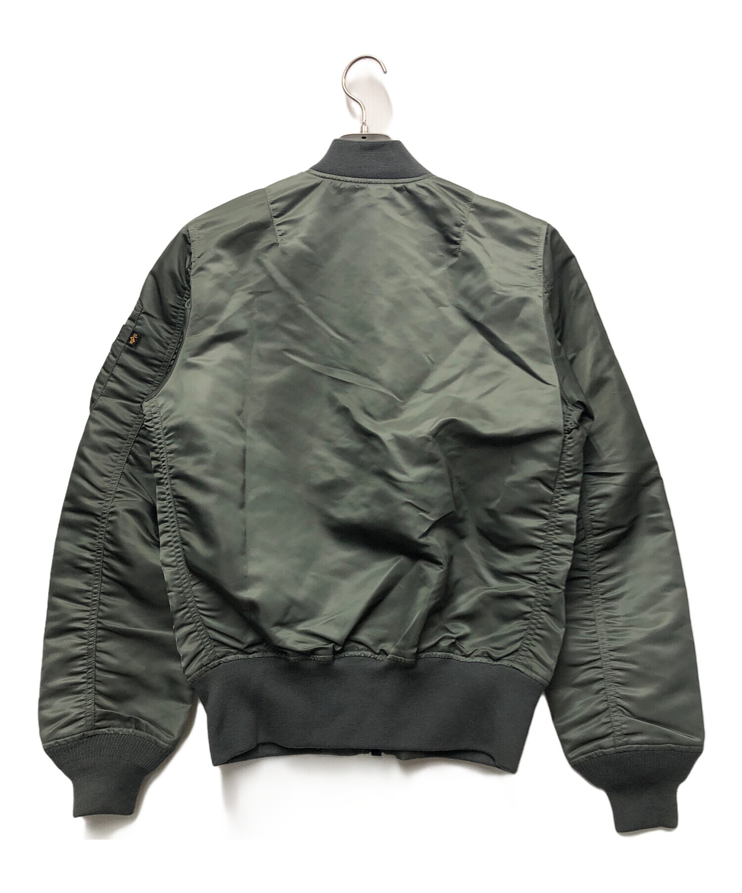 希少】ALPHA アルファ ファー フード 付き 中綿 MA-1 オリーブ 希少