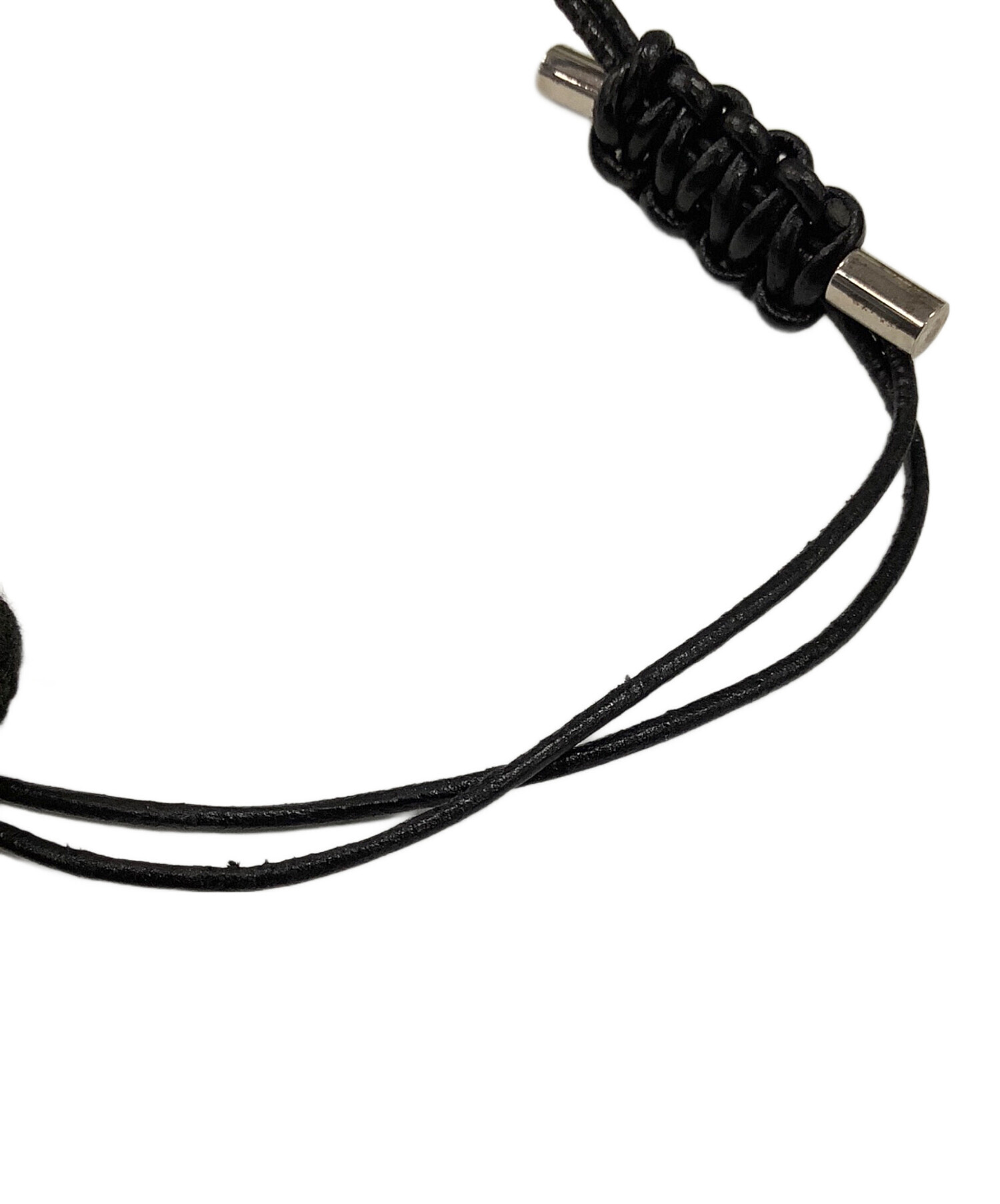 中古・古着通販】GUCCI (グッチ) ロゴプレートコードブレスレット