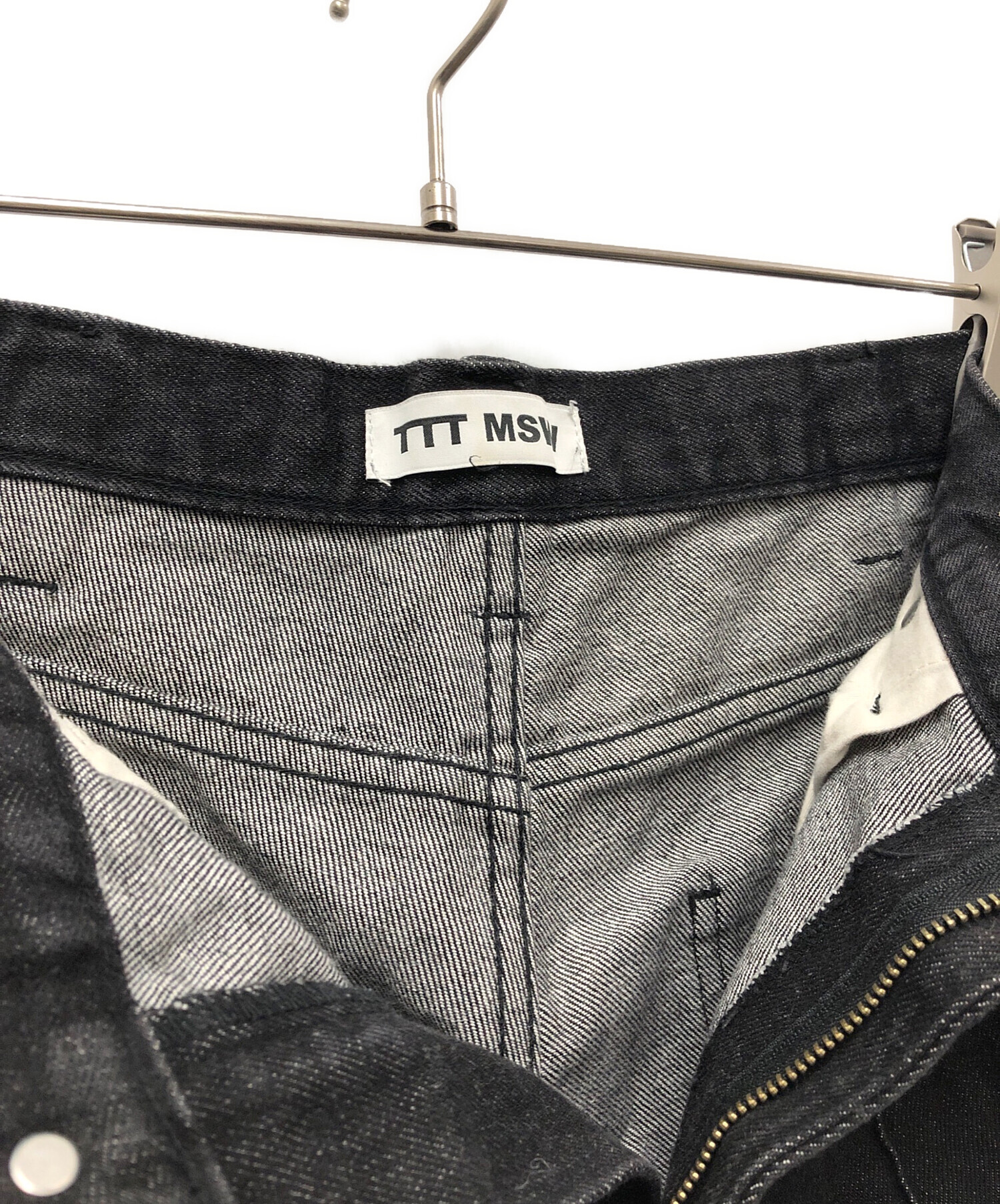 中古・古着通販】TTT MSW (ティー) デニムパンツ ブラック サイズ:XL