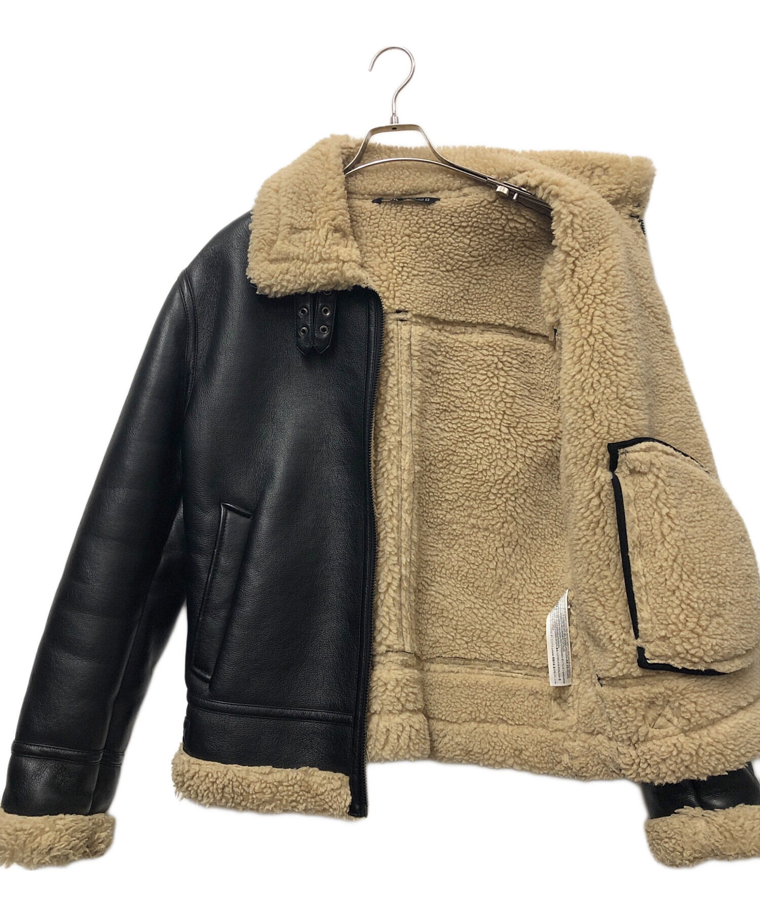 中古・古着通販】ZARA (ザラ) フェイクレザーフライトジャケット