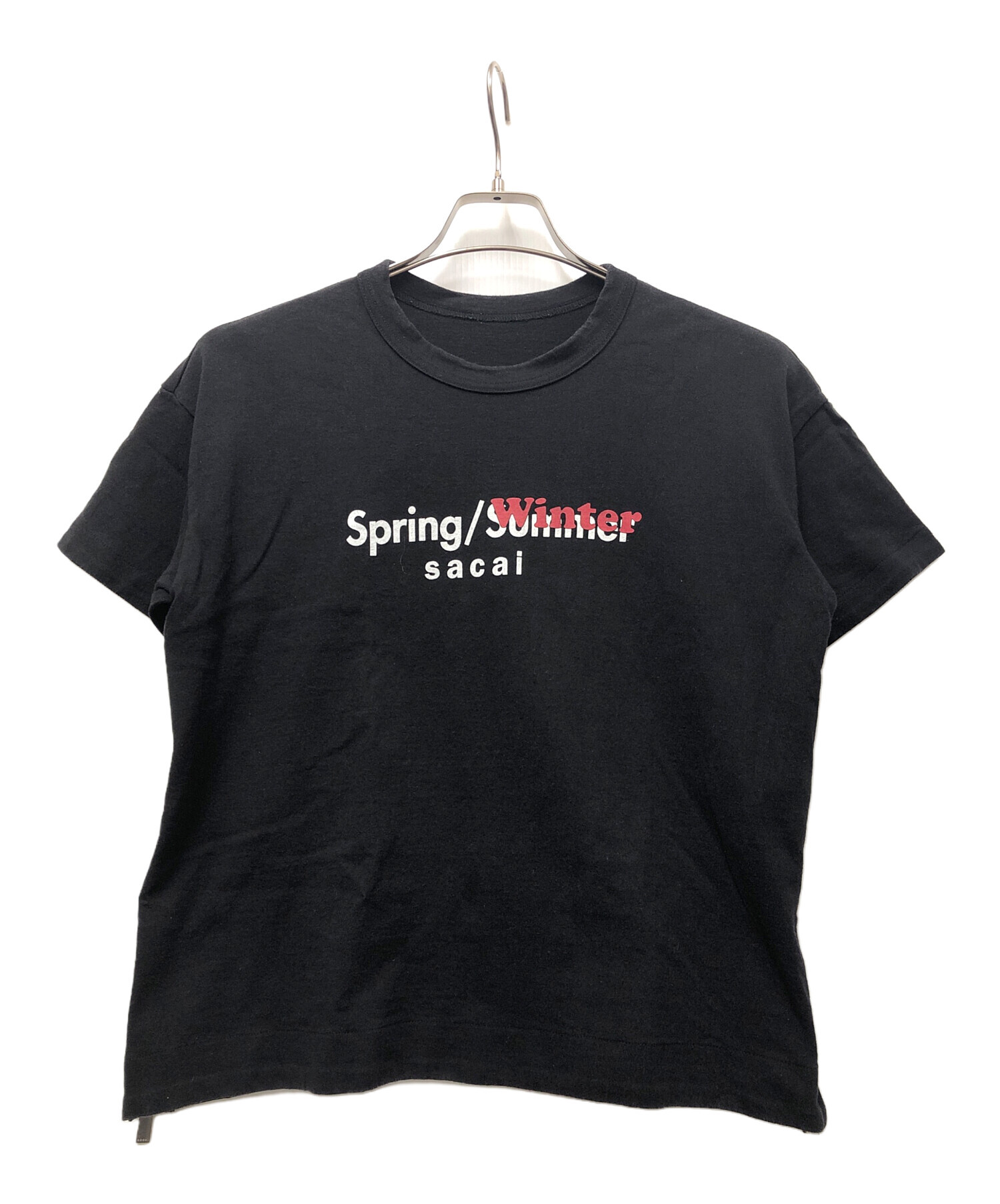 25SS sacai サカイ ブラックボーダーシースルー 半袖 Tシャツ 25SS