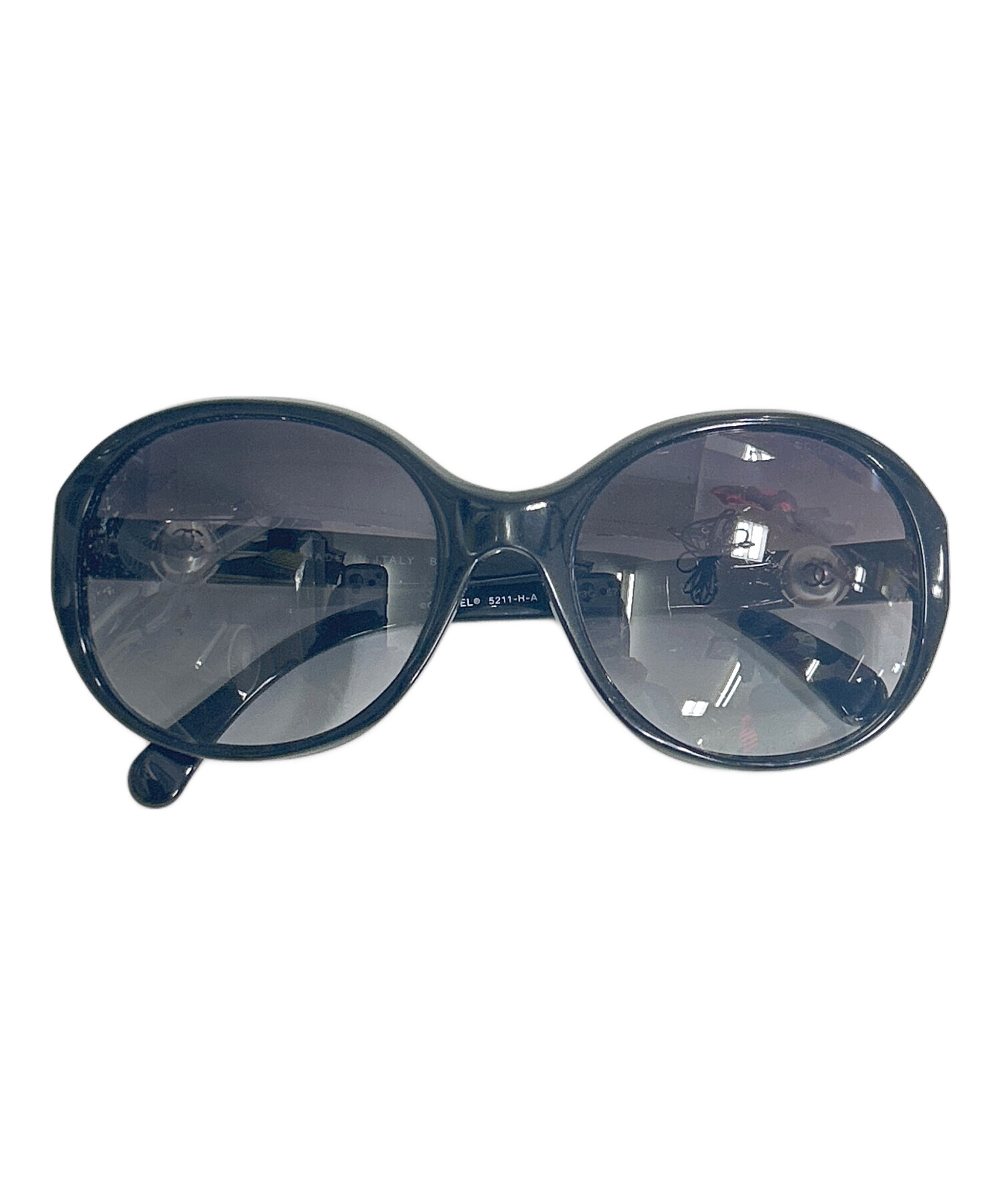 シャネル 5159-H-A フェイクパール サングラス パープル シャネル 5159