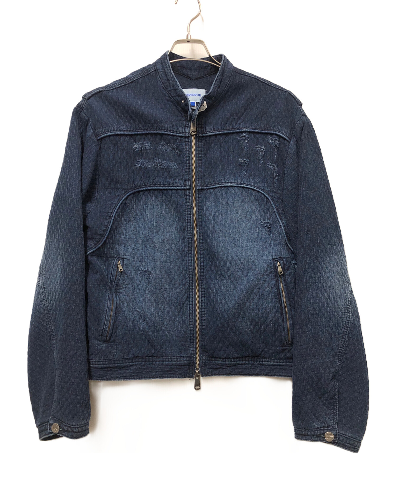 ジャケット・アウター ADER ERROR Navy Pelter Denim Jacket 中古・古着通販】ADER error (アーダーエラー) Pelter jacket ネイビー