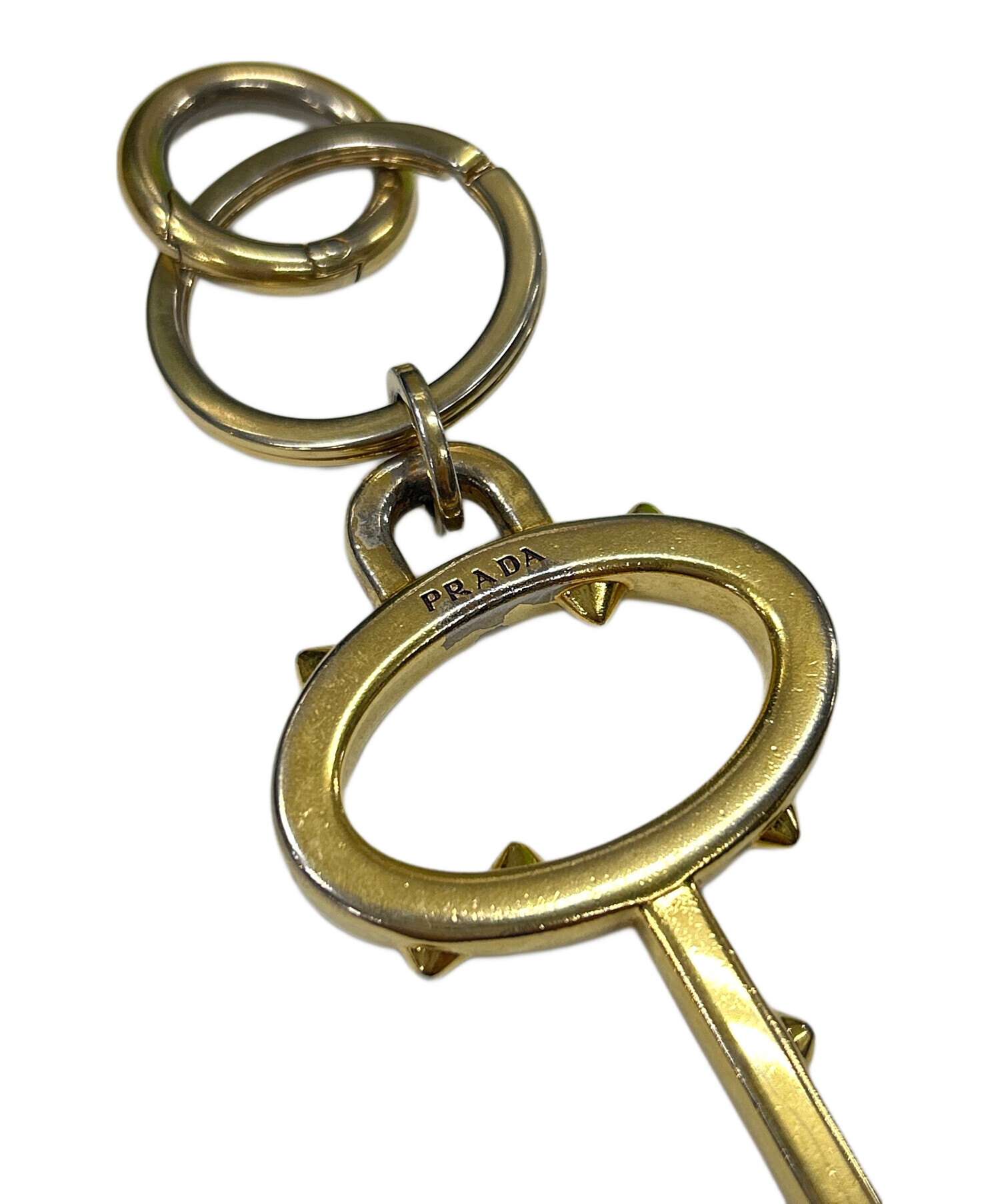 中古・古着通販】PRADA (プラダ) トリックメタル鍵モチーフキーリング