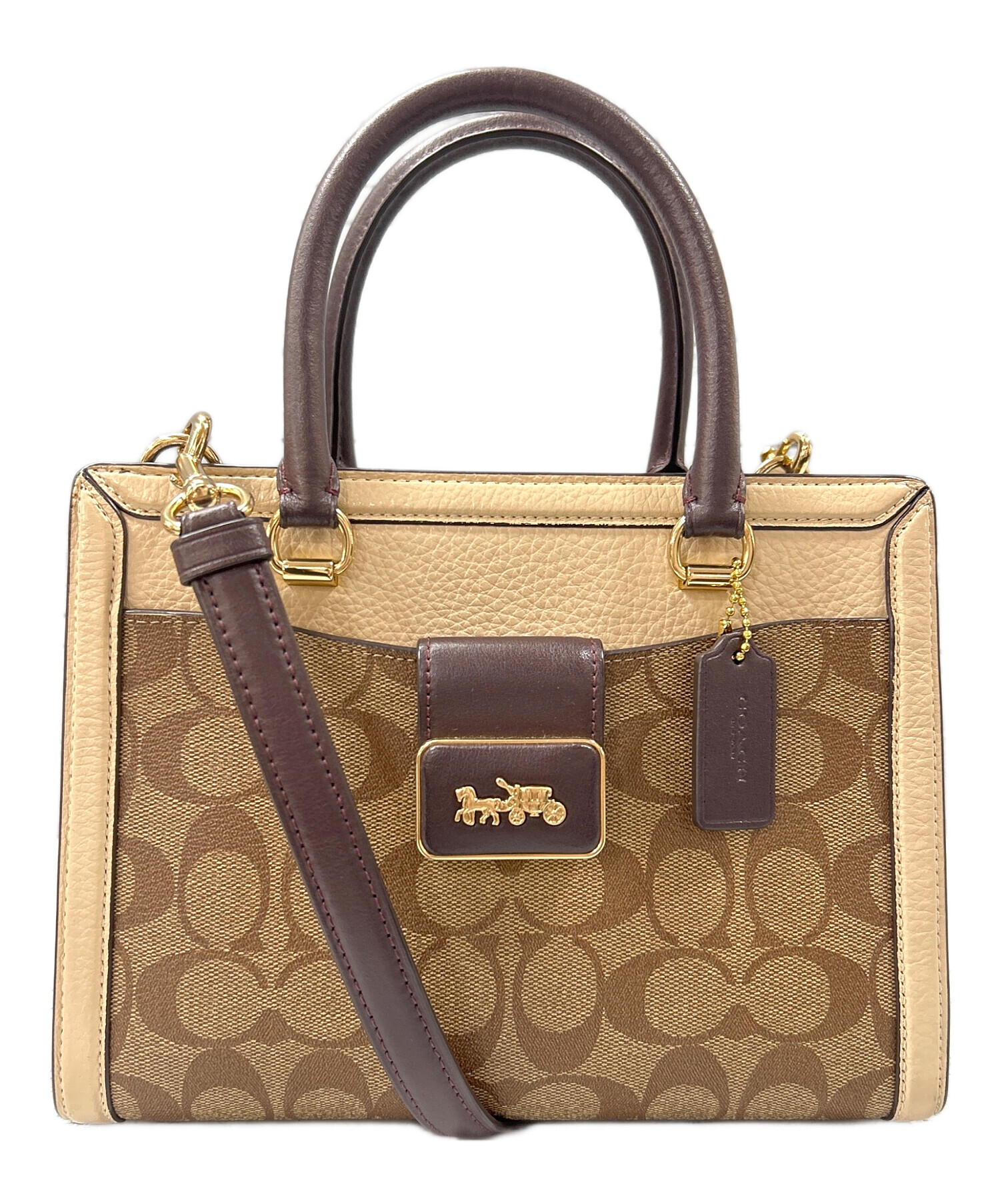 COACH キャリーオールシグネチャーキャンバスバッグ 【公式通販】