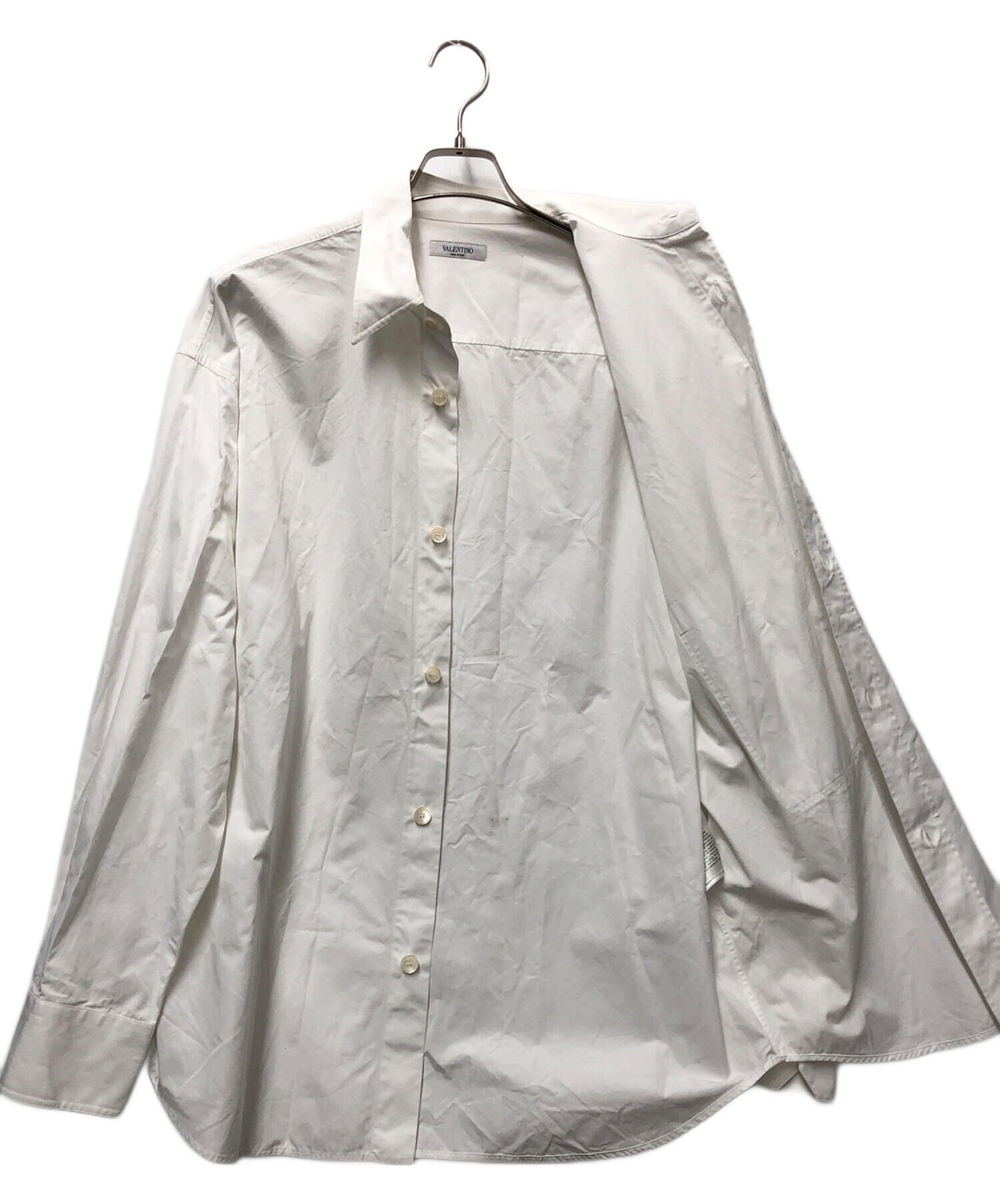 現行 ヴァレンティノ 長袖シャツ 変形 ホワイト 白 40 L 近年モデル 現行 ヴァレンティノ 長袖シャツ 変形 ホワイト 白 40 L 近年モデル