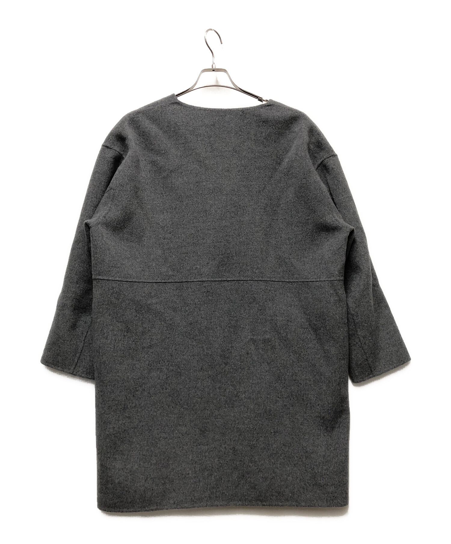 中古・古着通販】SNORDREL (スノードレル) WOOL NO-COLLAR COAT グレー